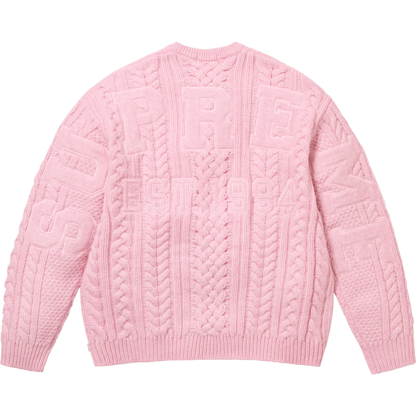 Supreme Appliqué Cable Knit Sweater