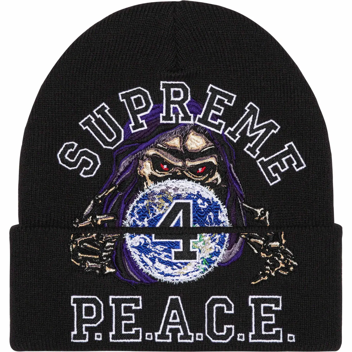 Supreme Peace Embroidered Beanie