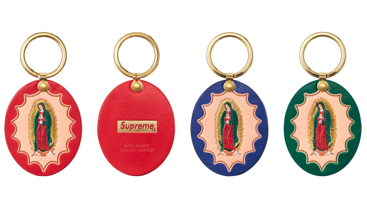 Supreme Guadalupe Leather Keychain