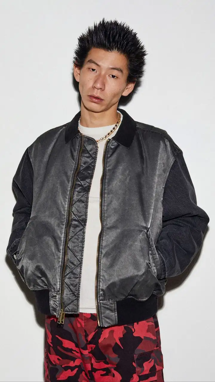 Supreme シュプリーム Denim Sleeve MA-1 Black M-