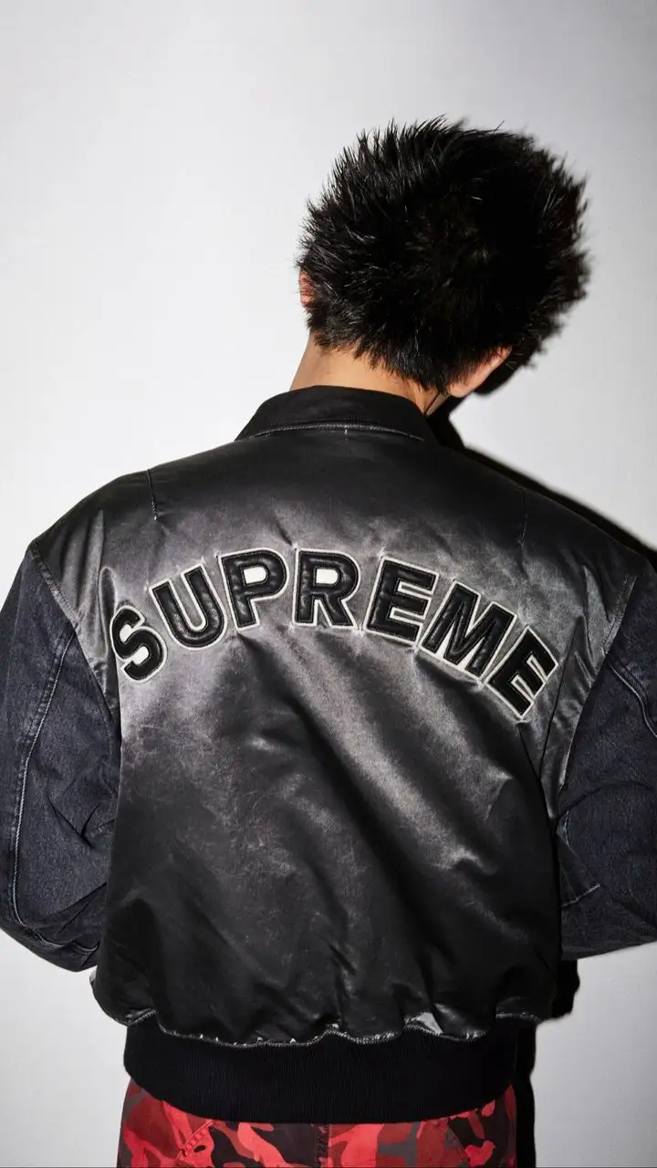 Buy Supreme Denim Sleeve MA-1 'Black' - SS23J44 BLACK