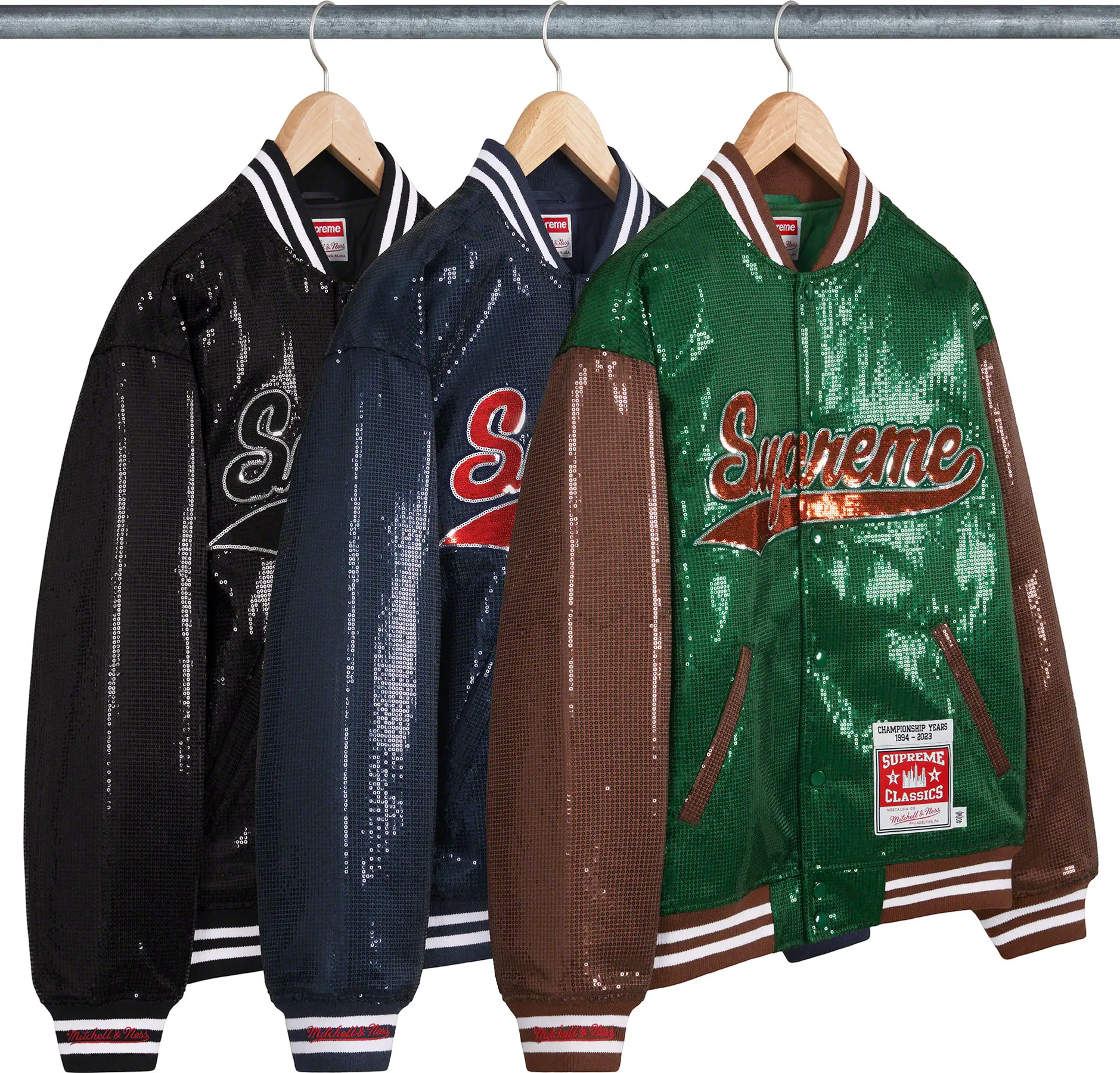 Supreme®/Mitchell & Ness® Sequin Varsity Jacket