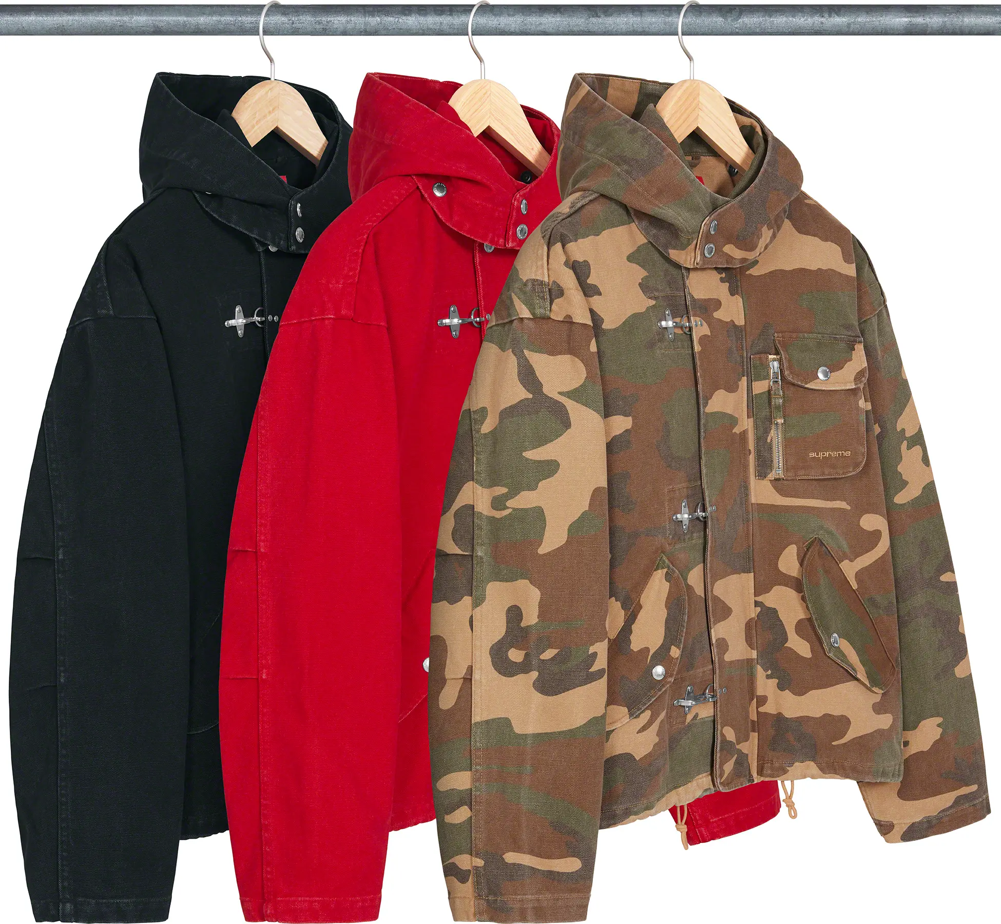 しわ等付きますがご了承下さいsupreme Canvas Clip Jacket  / 23ss Camo