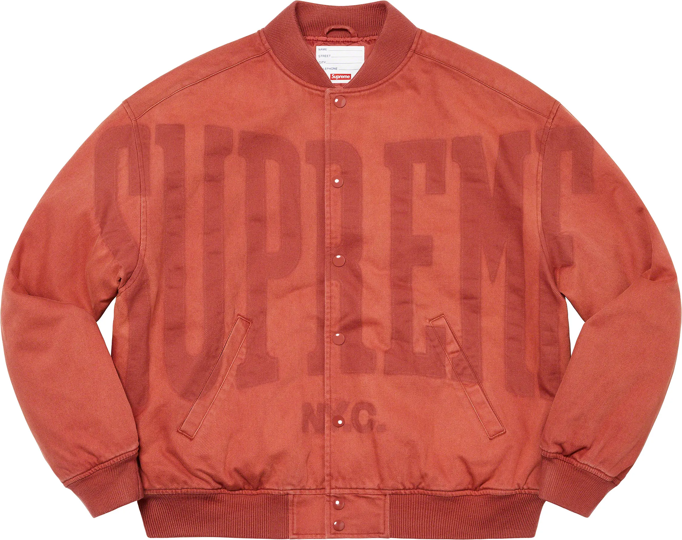 Supreme Washed Knockout Denim Varsity Jacket