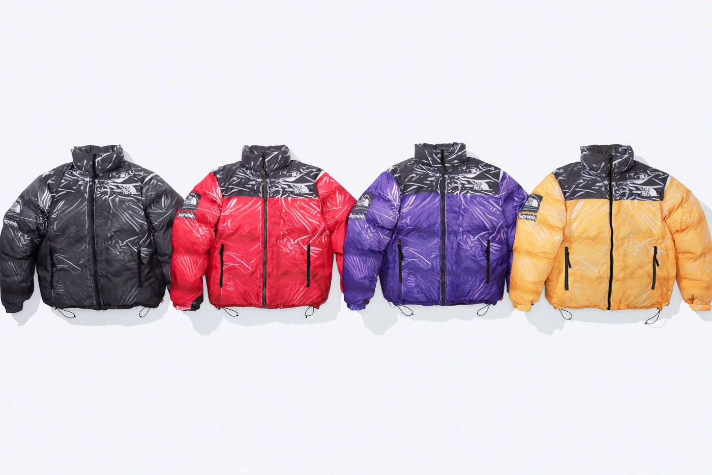 supreme the north face ヌプシジャケット トロンプ ルイユ - ダウン