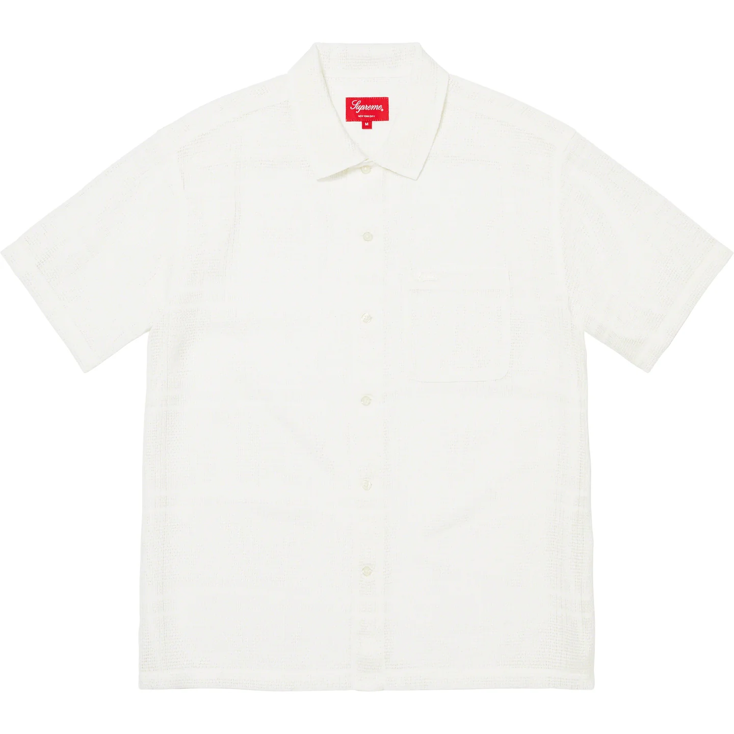 SUPREME シュプリーム 23SS Mesh Stripe S/S Shirt メッシュ ストライプ ポケット 半袖 シャツ ブラック