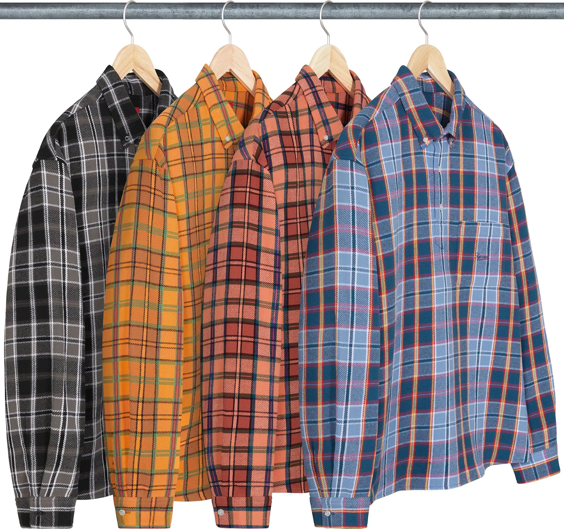 シュプリームPullover Plaid Flannel Shirt  M 新作