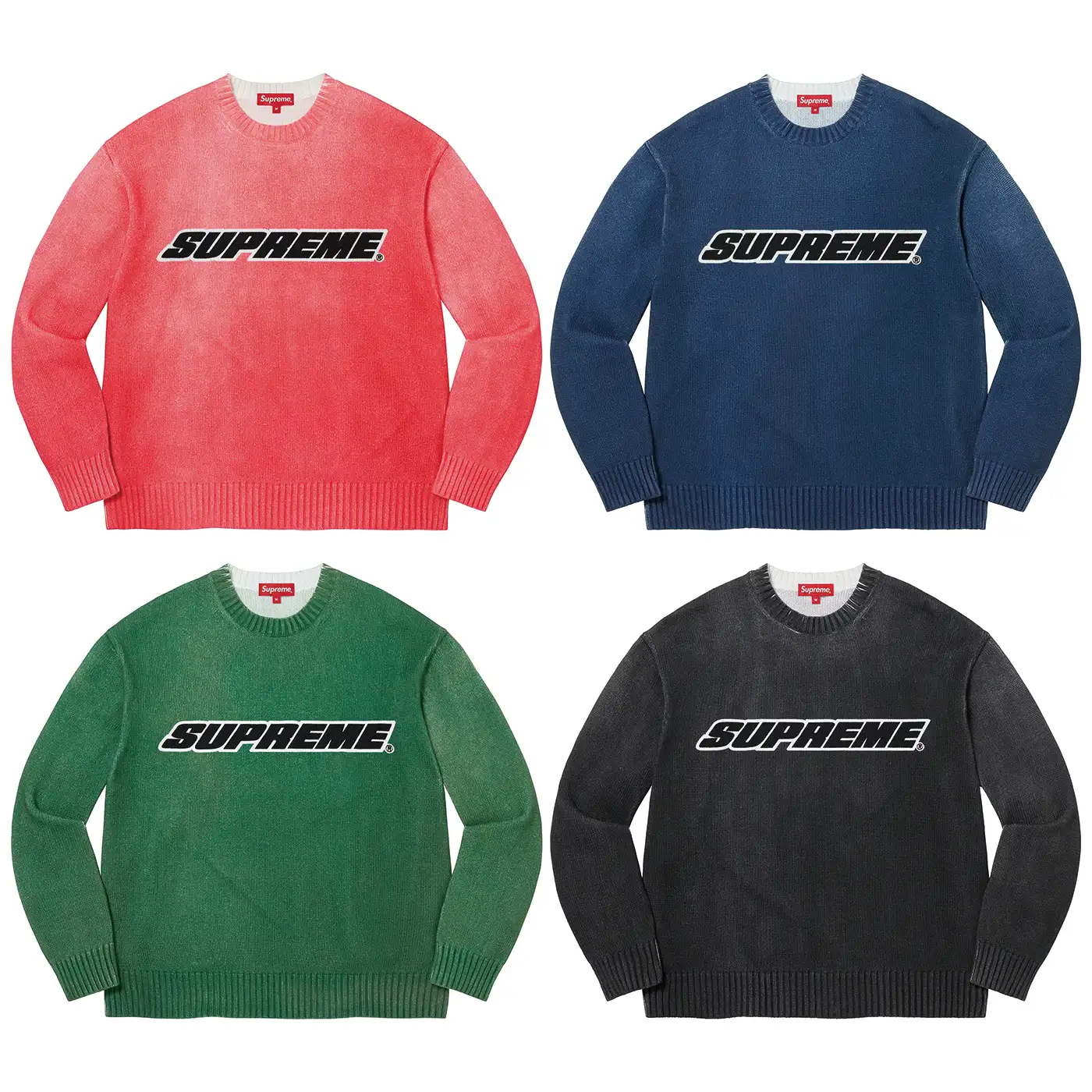 Printed Washed Sweater | Supreme 23ss