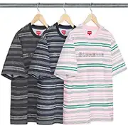 supsupreme Dash Stripe Tシャツ　Sサイズ　ネイビー