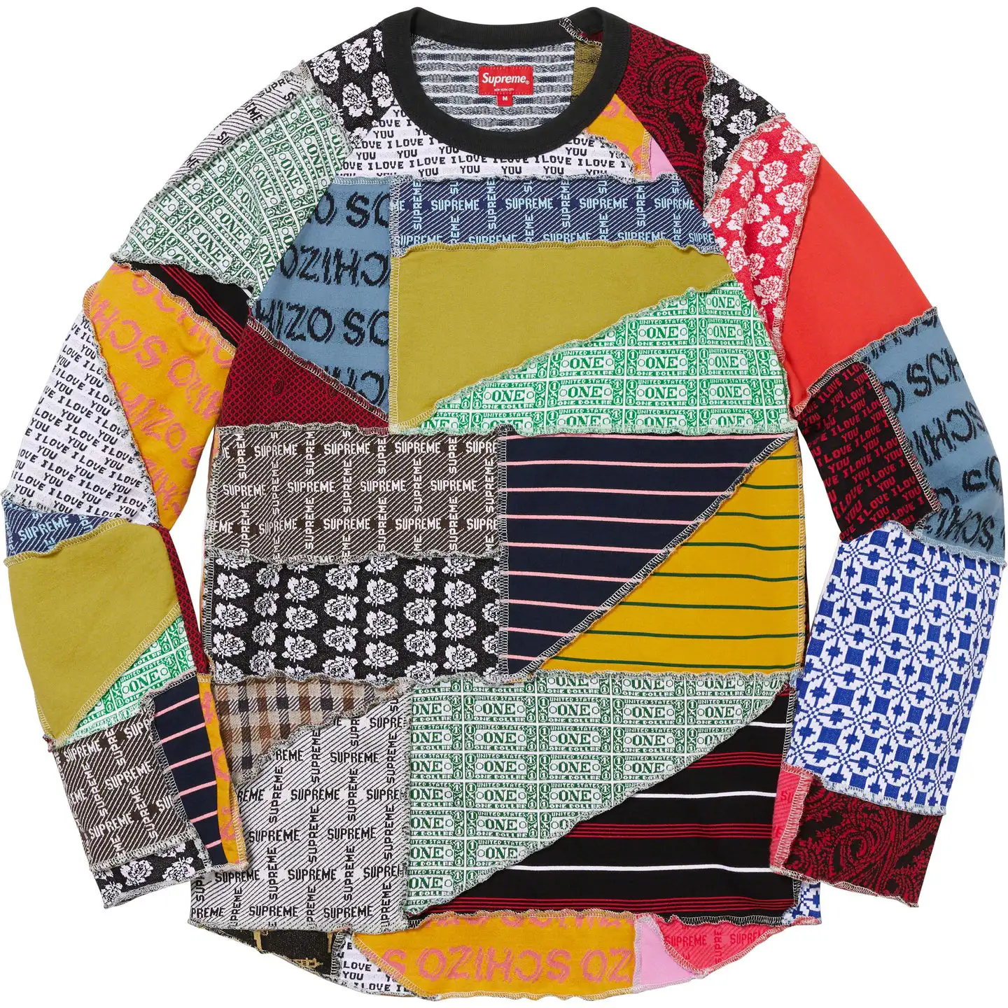 Patchwork Jacquard L/S Top | Supreme 23ss