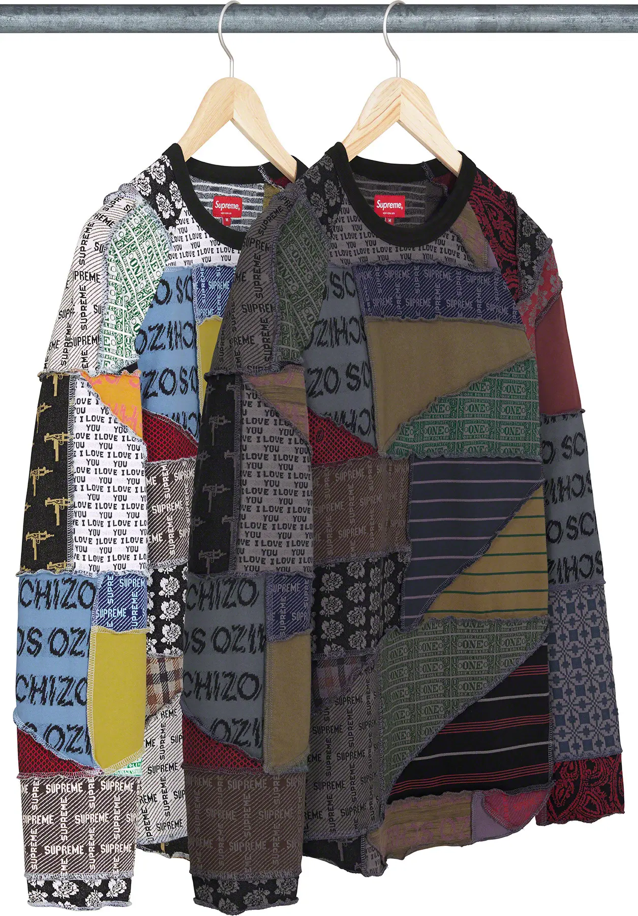 supreme patch work jacquard L/S top Sサイズ