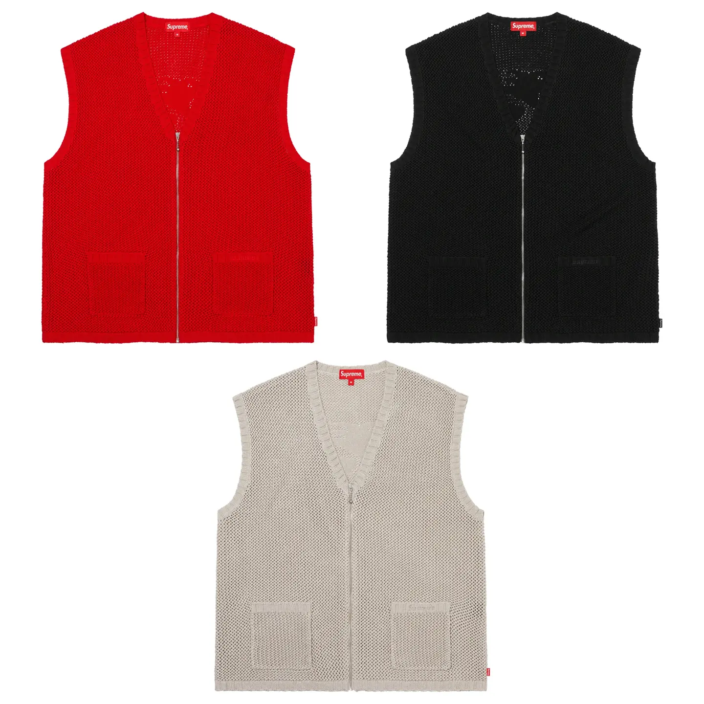 【低価新作】【完売済み】supreme dragon zip up sweater vest トップス