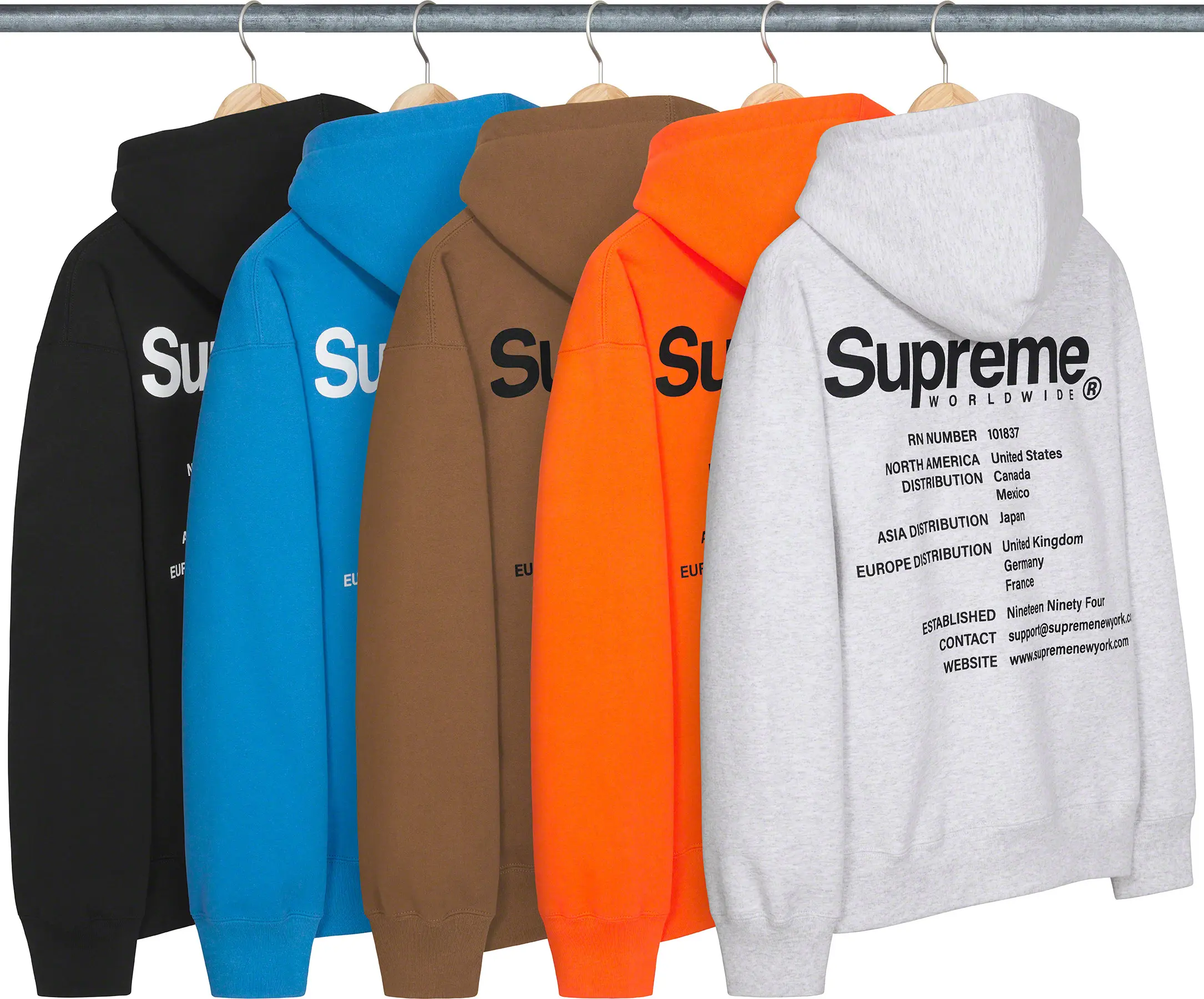 23ss supreme Worldwide Hooded Sweatshirt