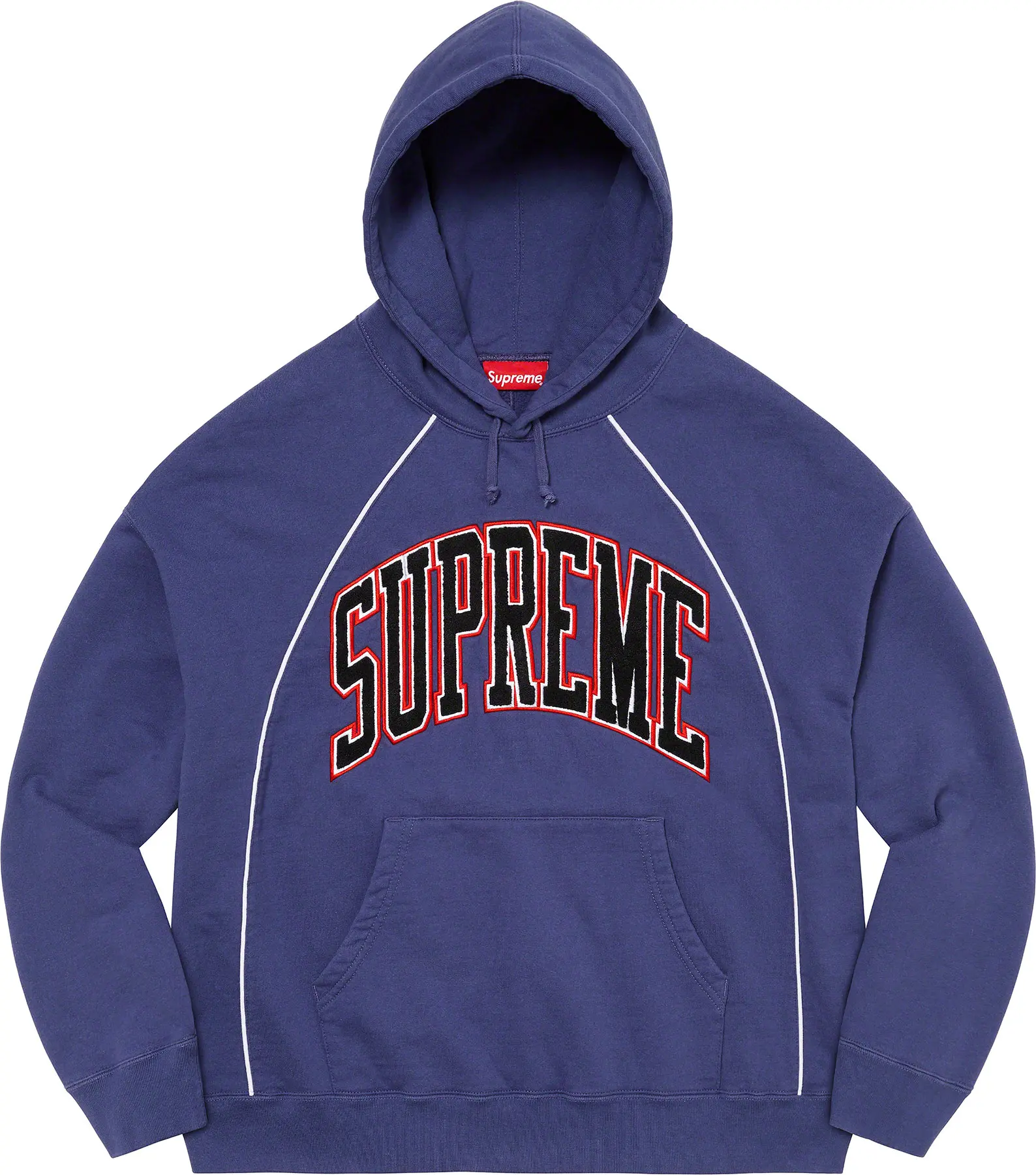 Supreme Boxy Piping Arc Hooded Sweatshirt