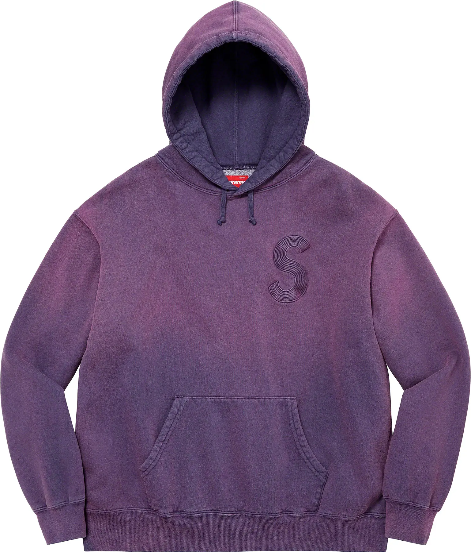 Supreme Overdyed S Logo Hooded Sweatshirt