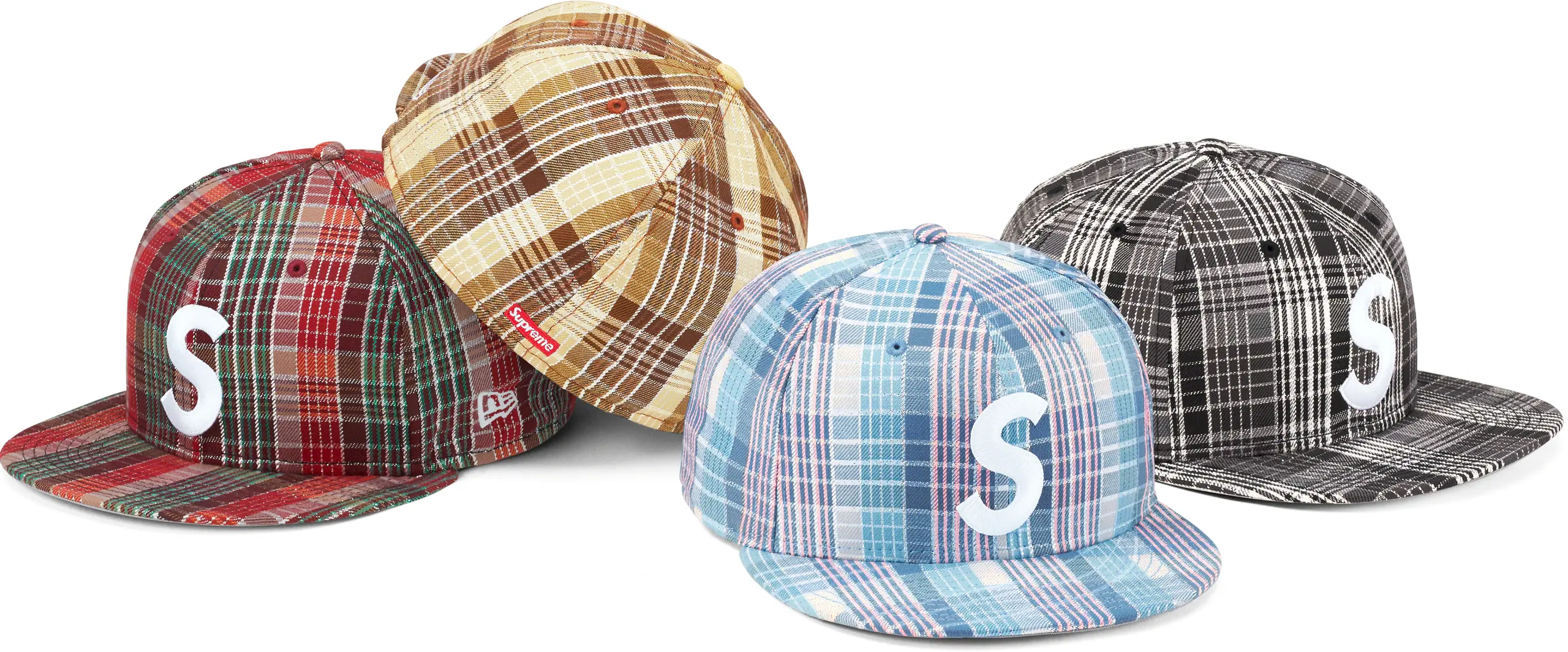 Supreme Metallic Plaid S Logo New Era