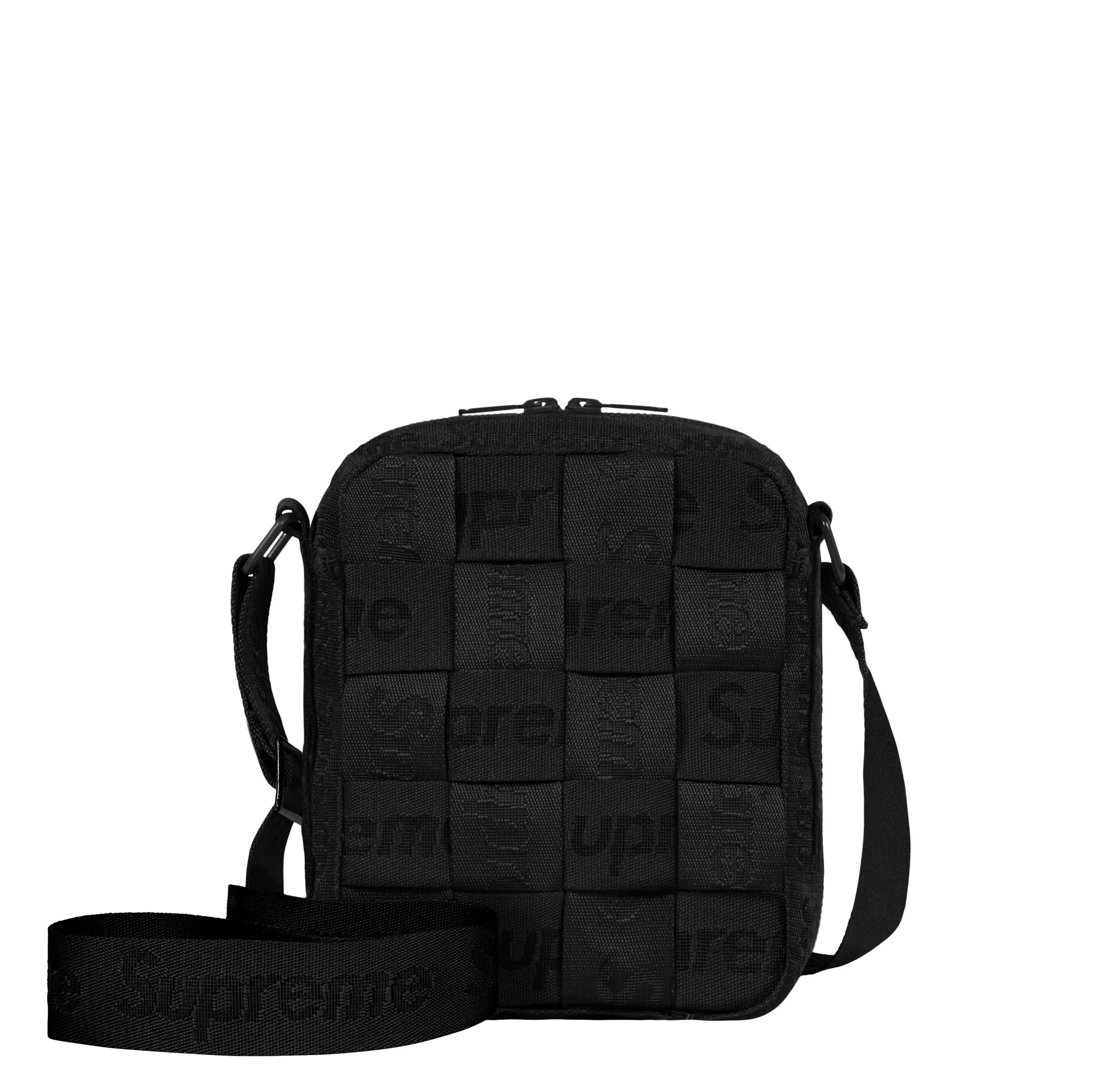 バッグsupreme woven shoulder bag black