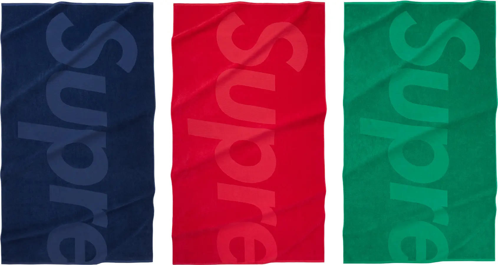 Supreme Tonal Logo Towel Navy