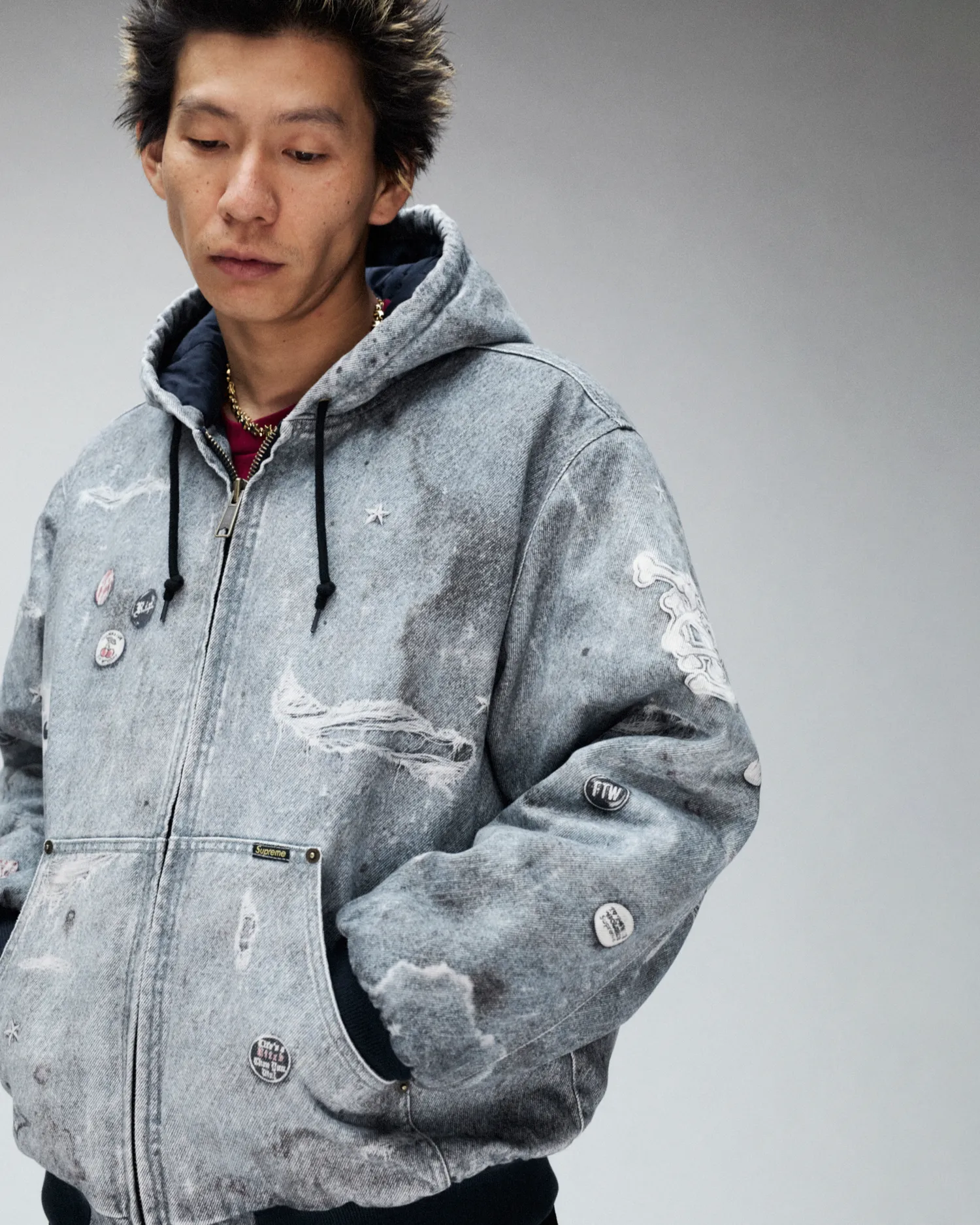 Supreme HJR Trompe L'oeil Hooded Work Jacket