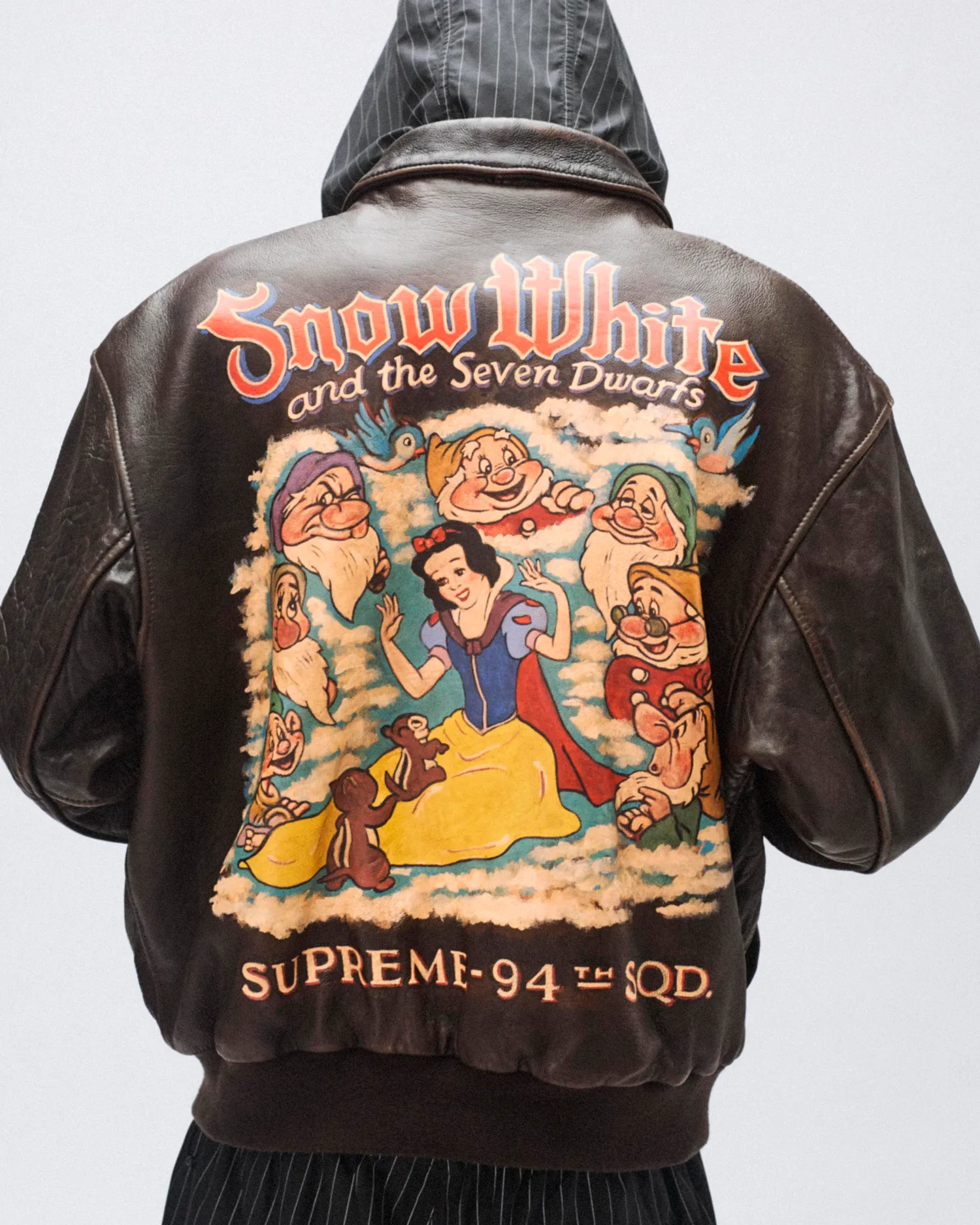 Supreme®/Schott® Snow White Hand-Painted Leather A2 Jacket