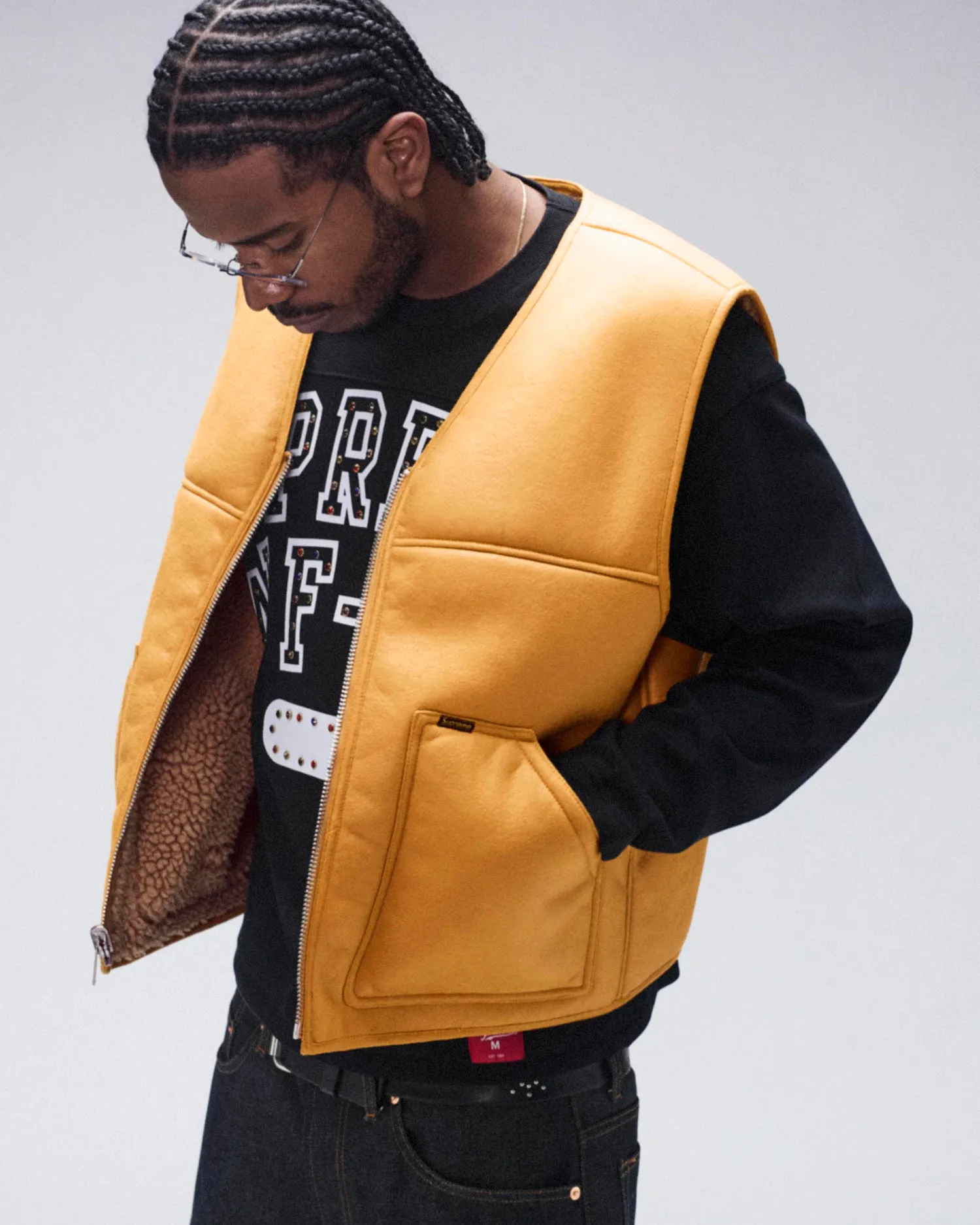 Supreme Reversible Faux Shearling Vest