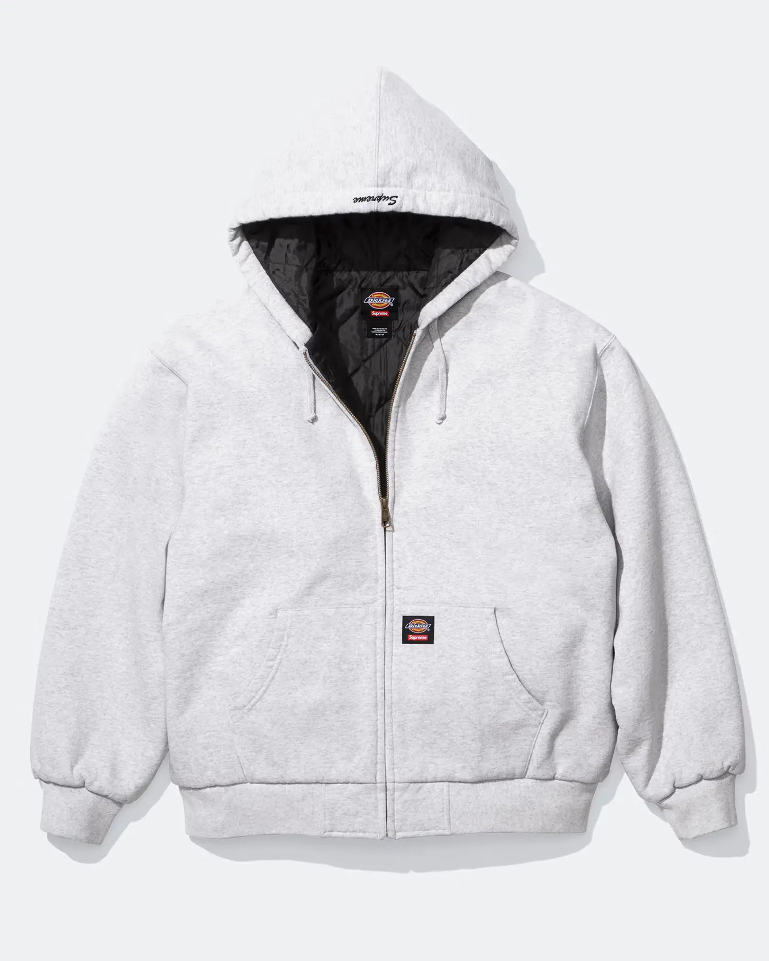 Supreme®/Dickies® Quilted Lined Zip Up Hooded Sweatshirt