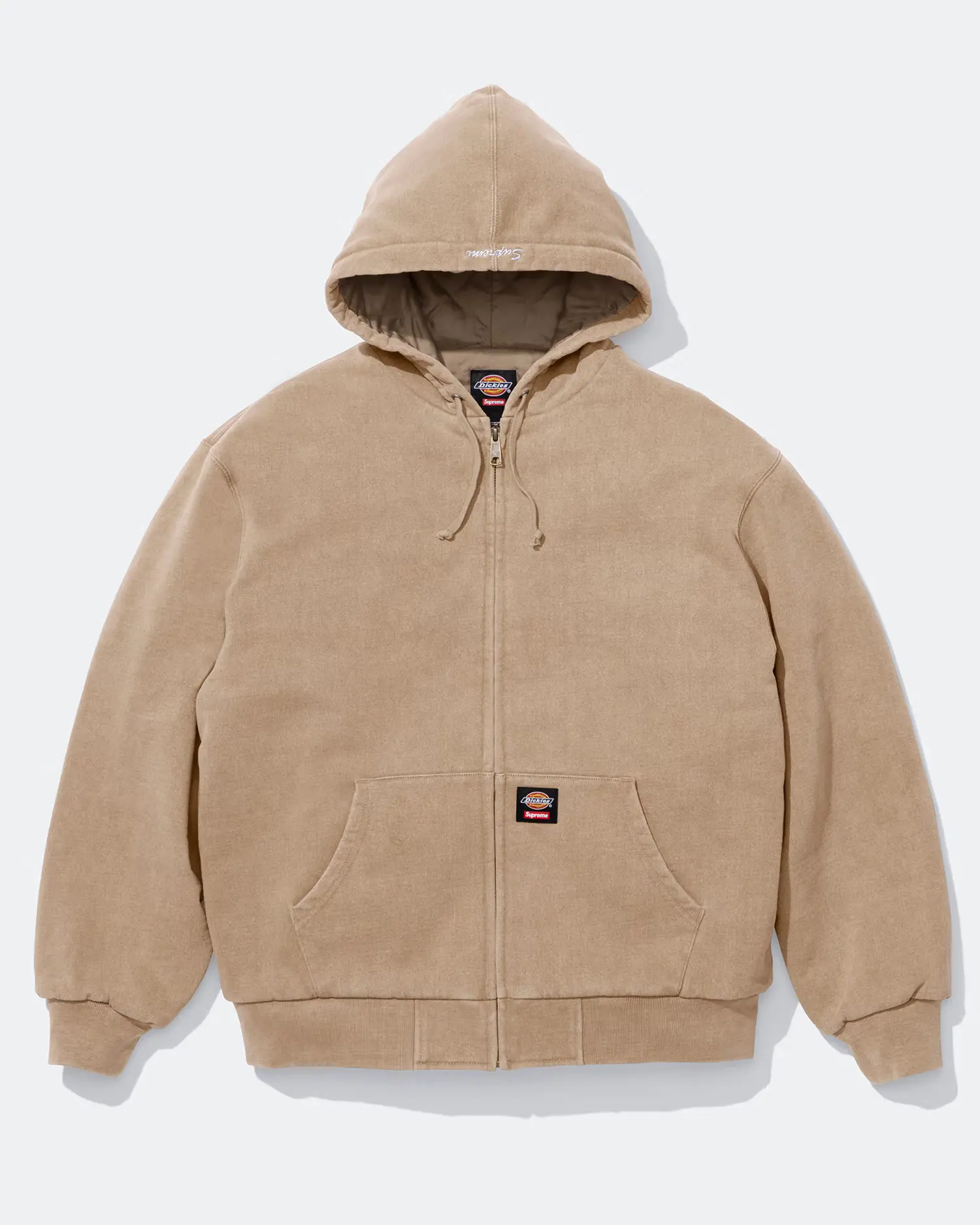 Supreme®/Dickies® Quilted Lined Zip Up Hooded Sweatshirt