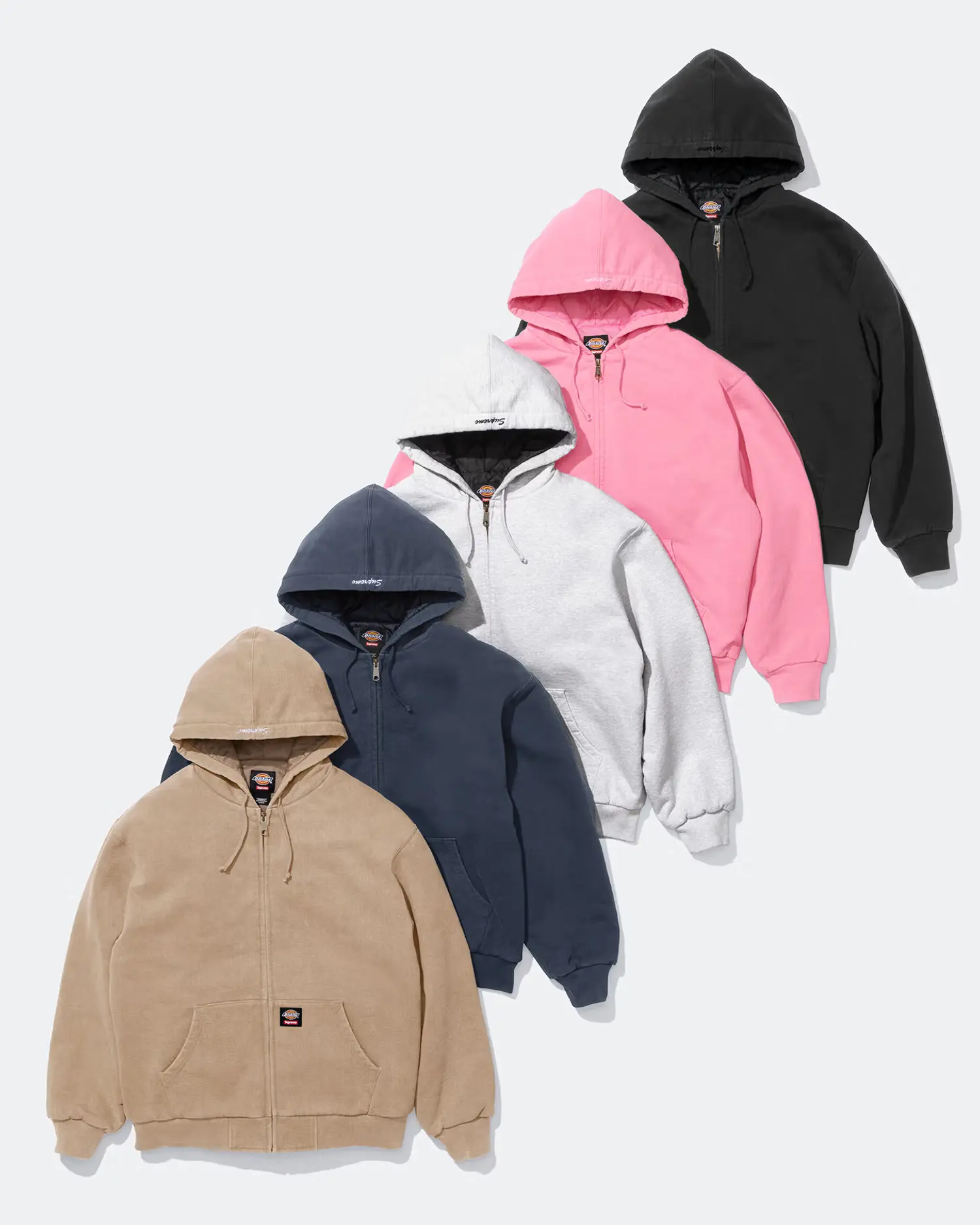 Supreme®/Dickies® Quilted Lined Zip Up Hooded Sweatshirt