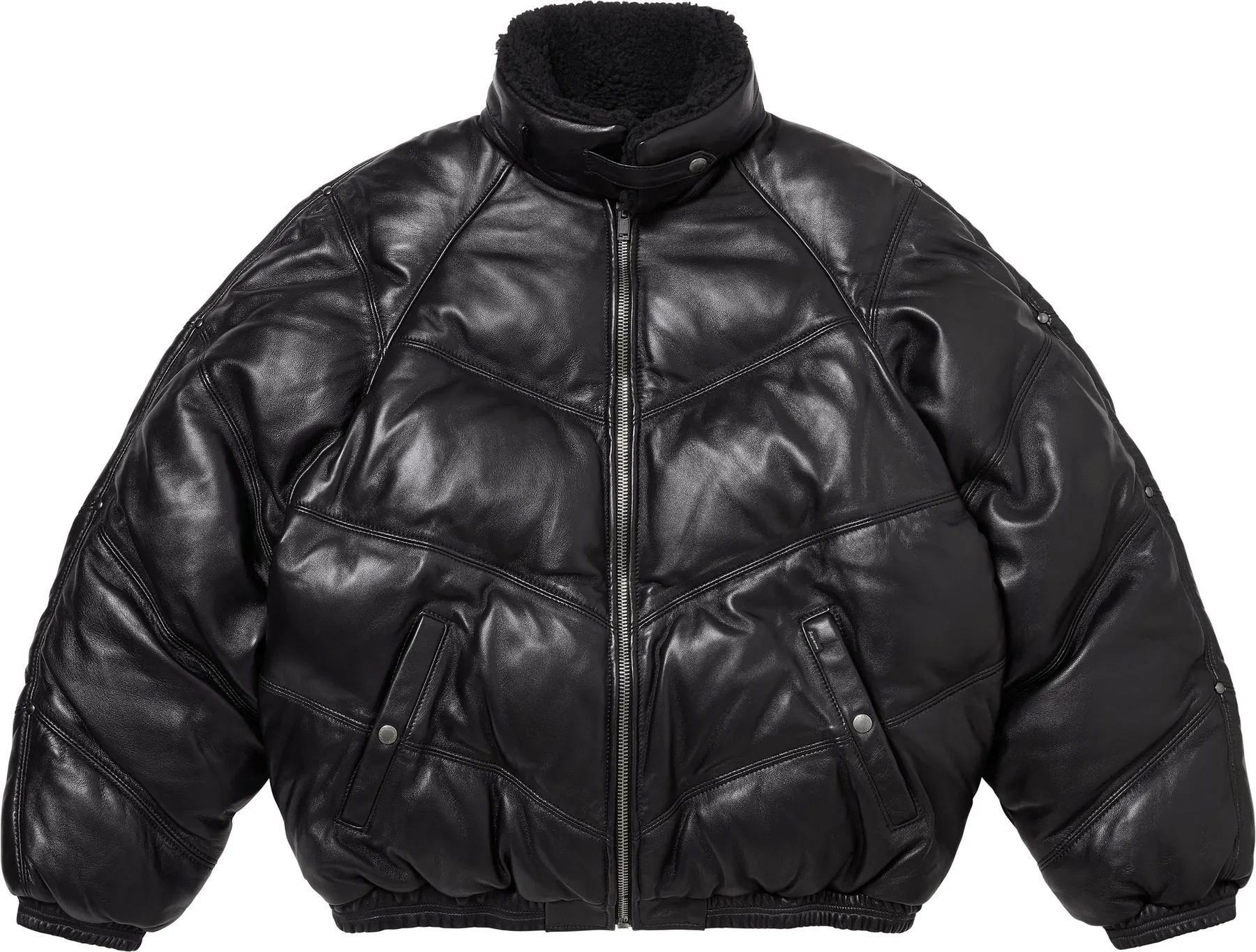 Supreme®/Schott® Chevron Leather Down Puffer Jacket