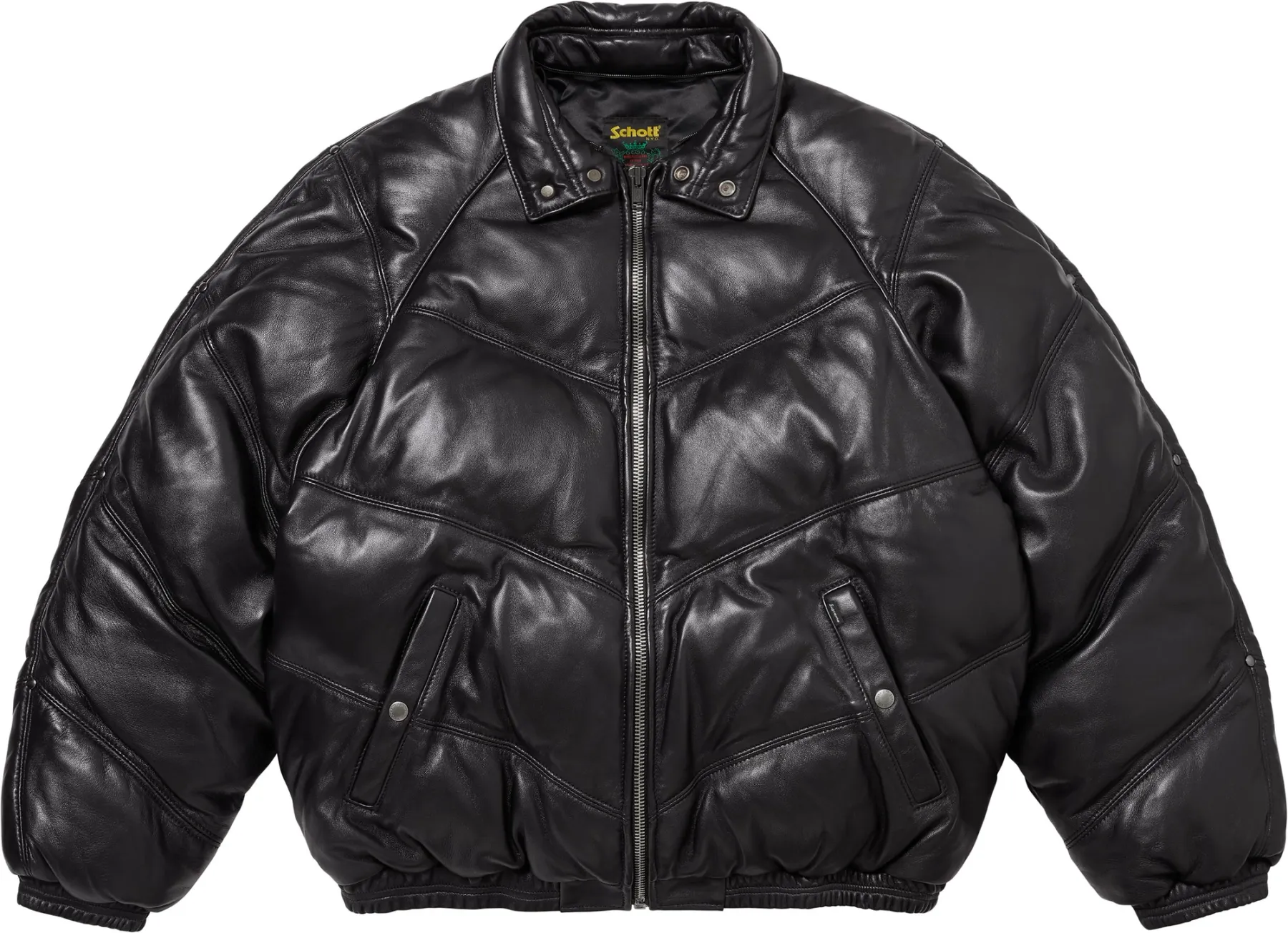 Supreme®/Schott® Chevron Leather Down Puffer Jacket