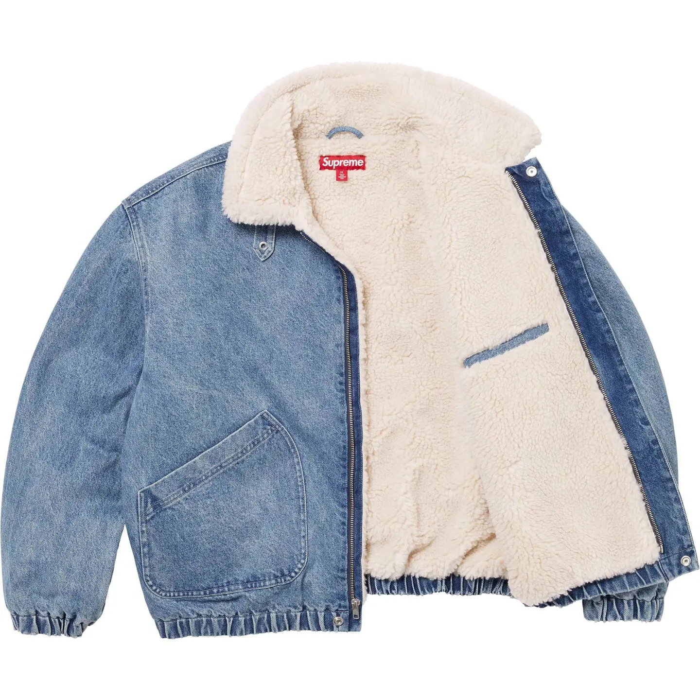 Supreme Faux Shearling Lined Bomber Jacket