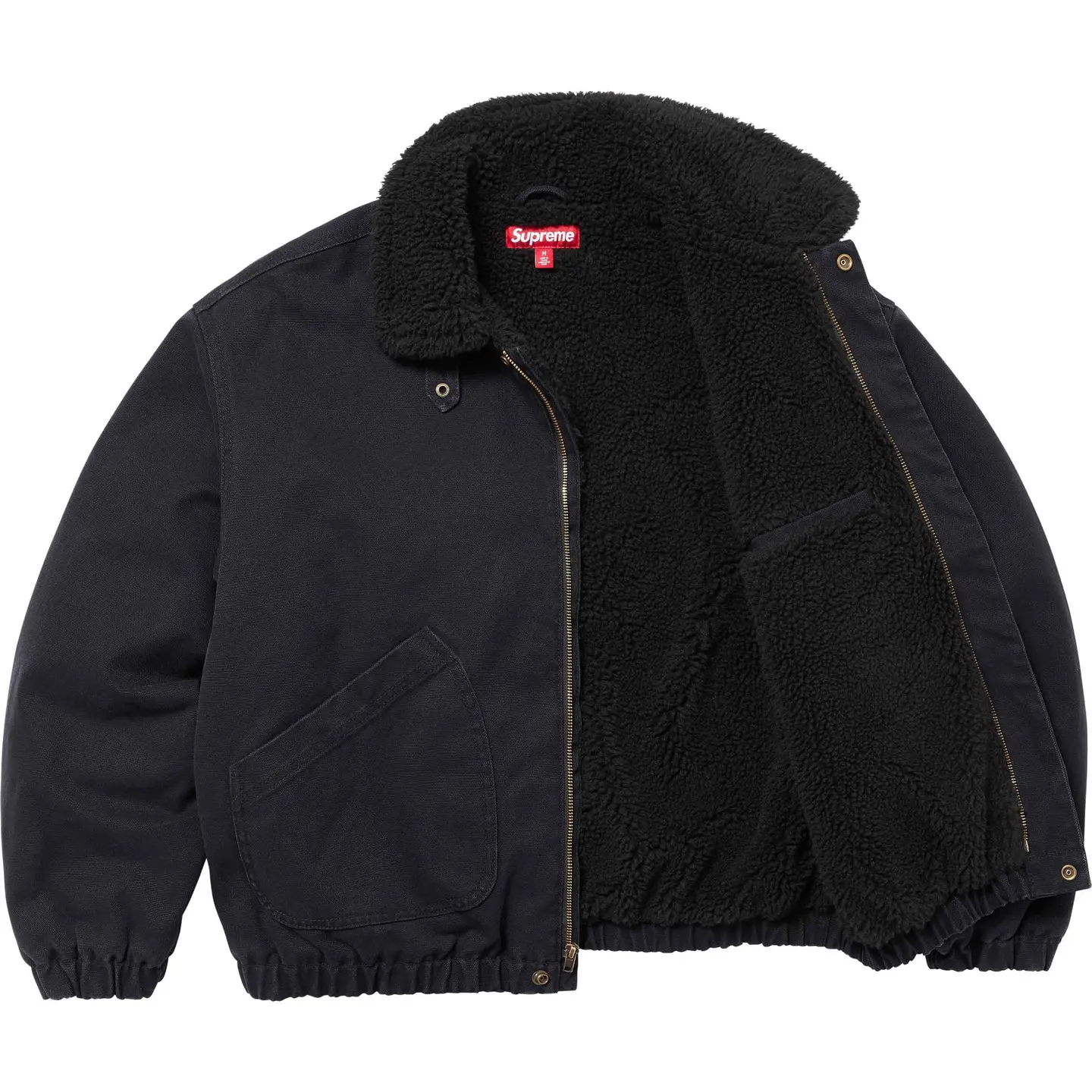 Supreme Faux Shearling Lined Bomber Jacket