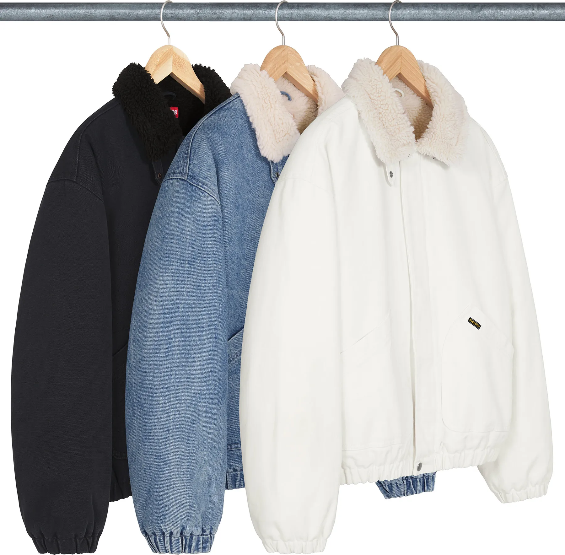 Supreme Faux Shearling Lined Bomber Jacket