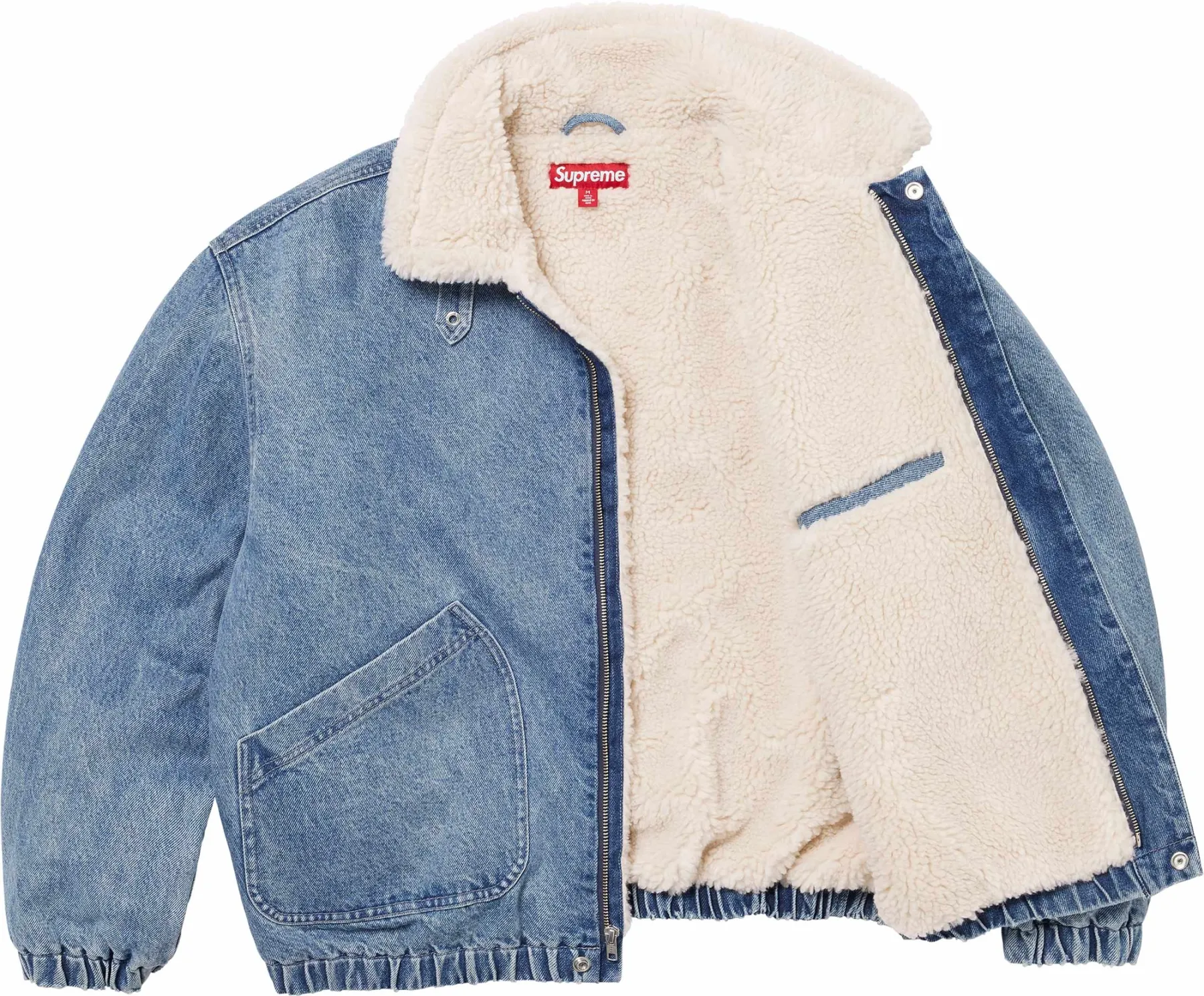 Supreme Faux Shearling Lined Bomber Jacket