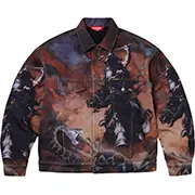 Supreme Frazetta Faux Shearling Lined Trucker Jacket