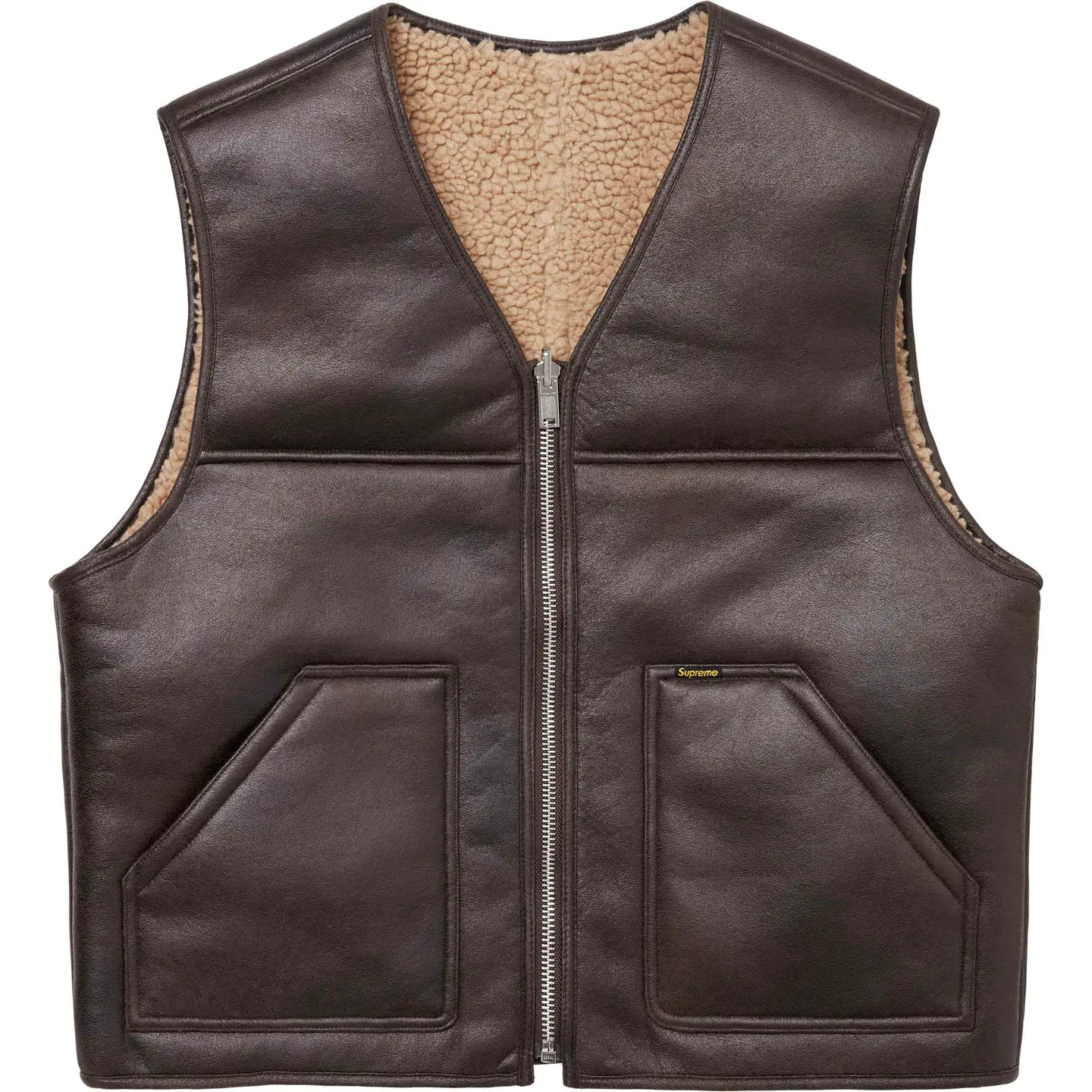 Supreme Reversible Faux Shearling Vest