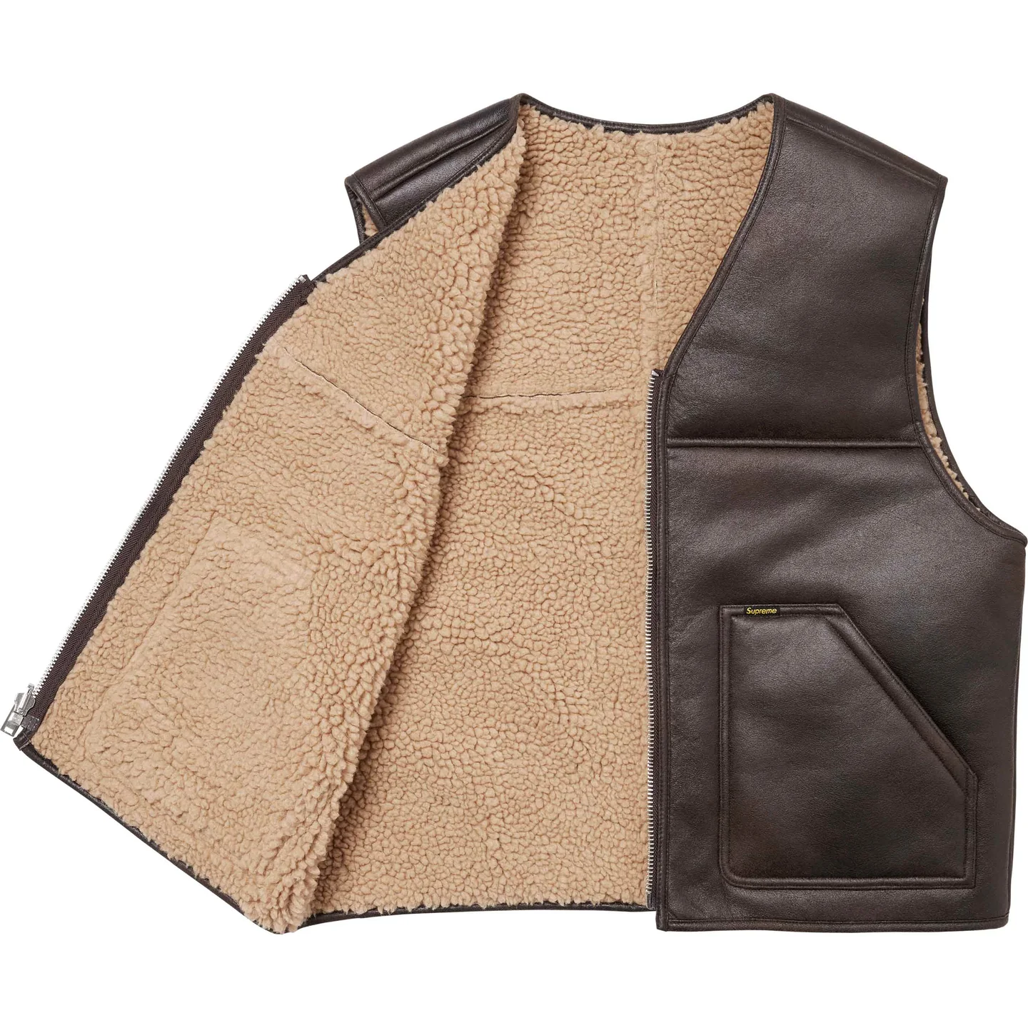 Supreme Reversible Faux Shearling Vest