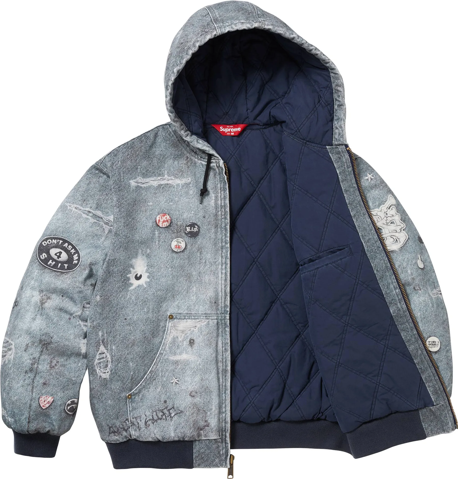 Supreme HJR Trompe L'oeil Hooded Work Jacket