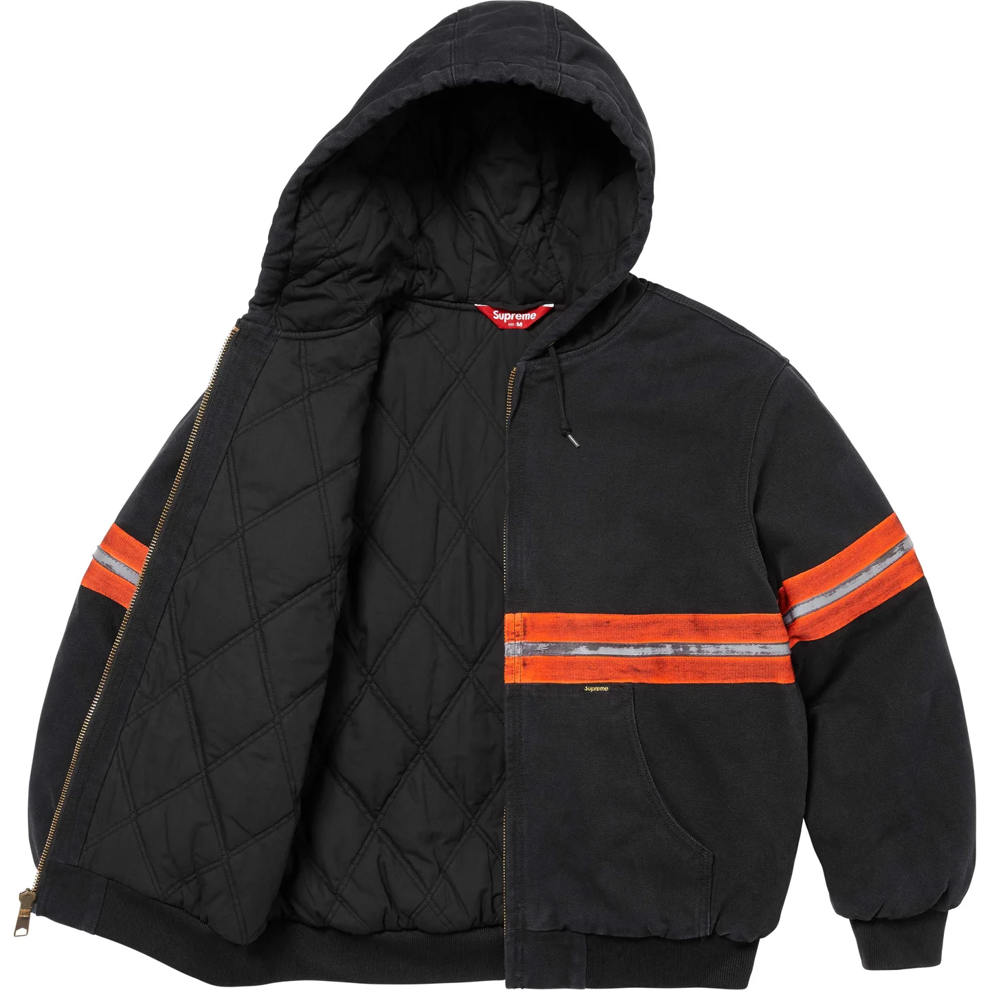 Supreme Reflective Stripe Hooded Work Jacket