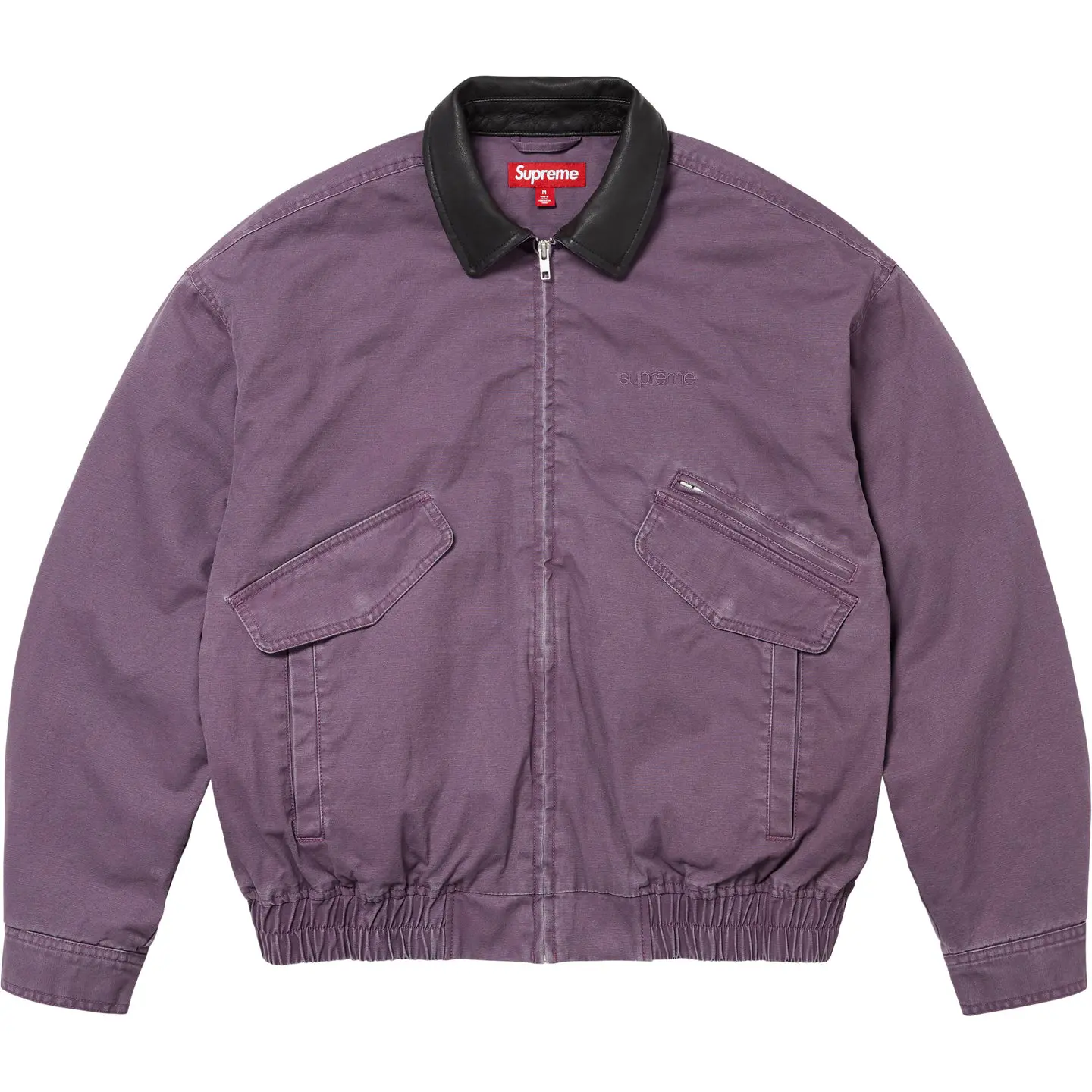 Supreme Leather Collar Utility Jacket