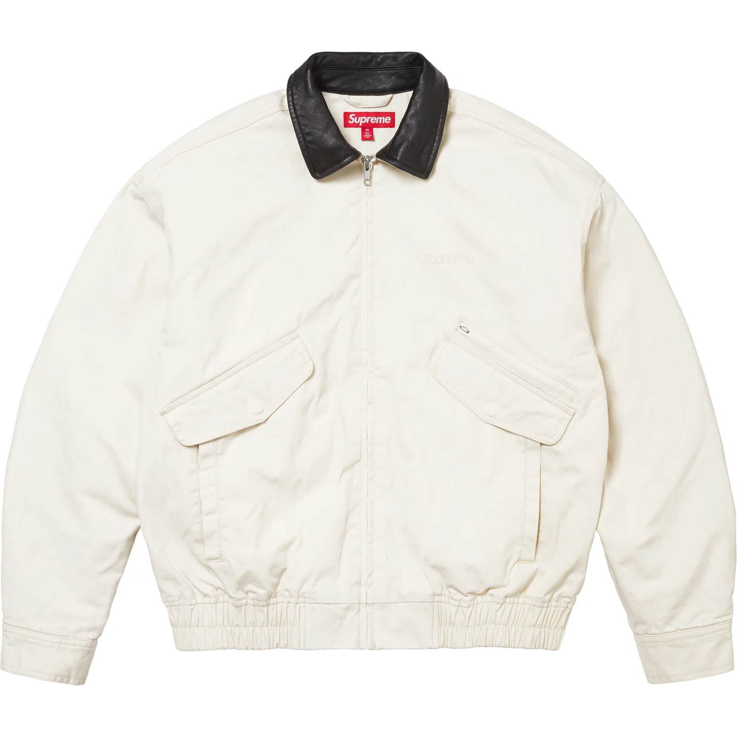 Supreme Leather Collar Utility Jacket