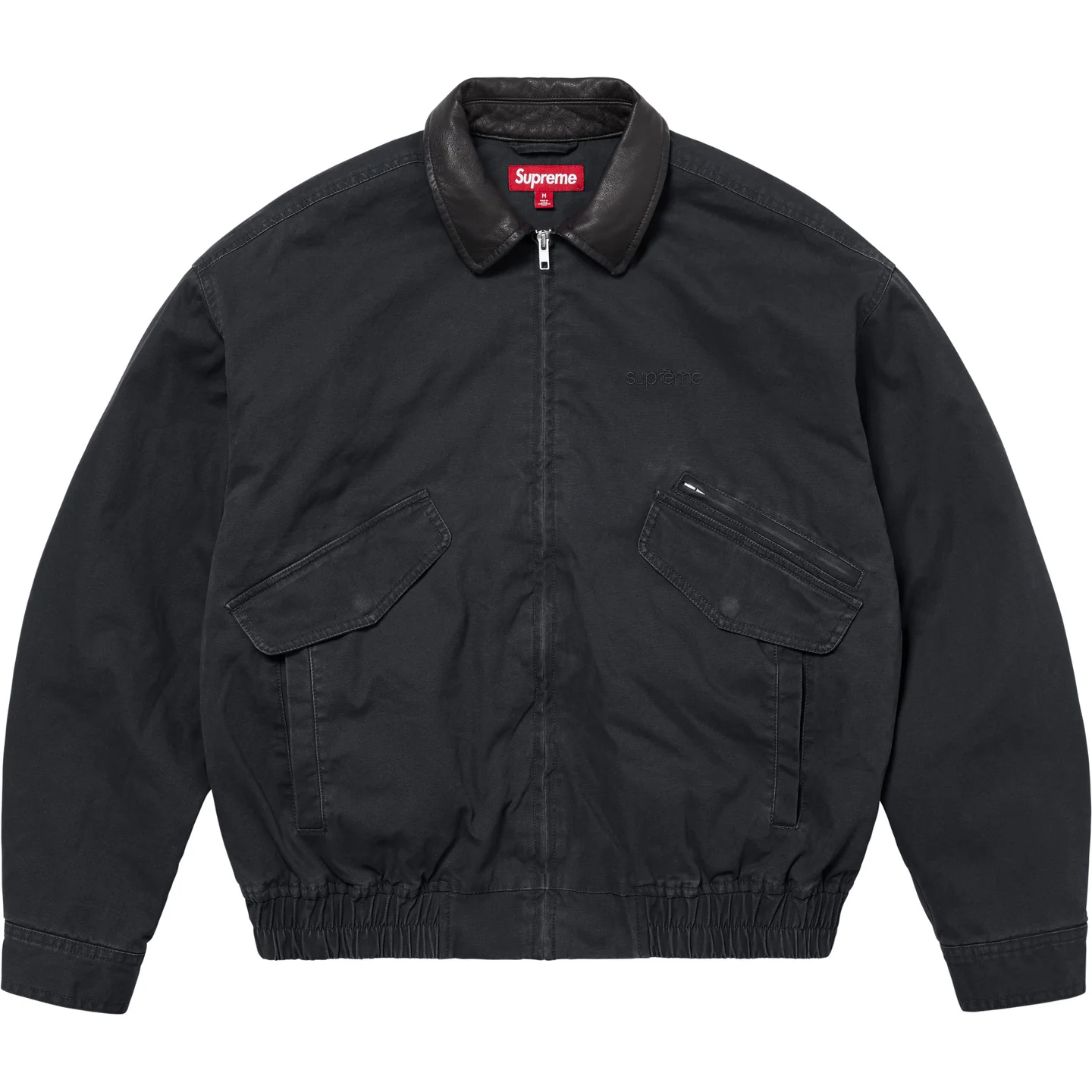 Supreme Leather Collar Utility Jacket