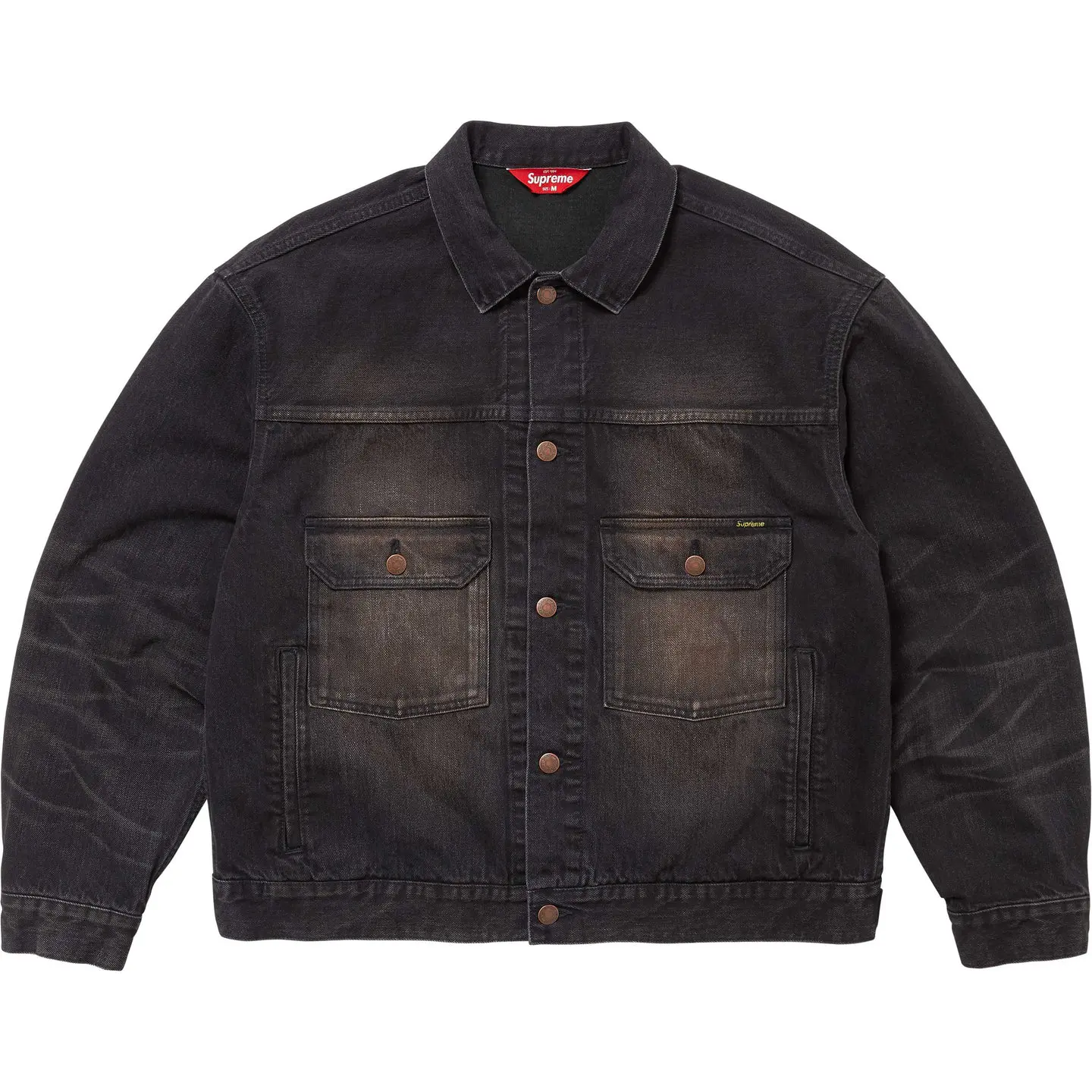 Supreme Distressed Selvedge Trucker Jacket