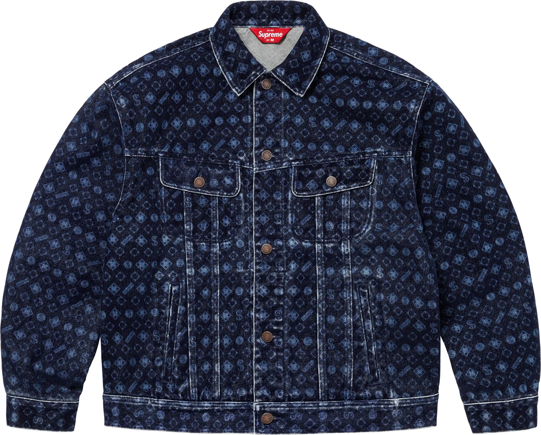 Supreme Flocked Denim Trucker Jacket