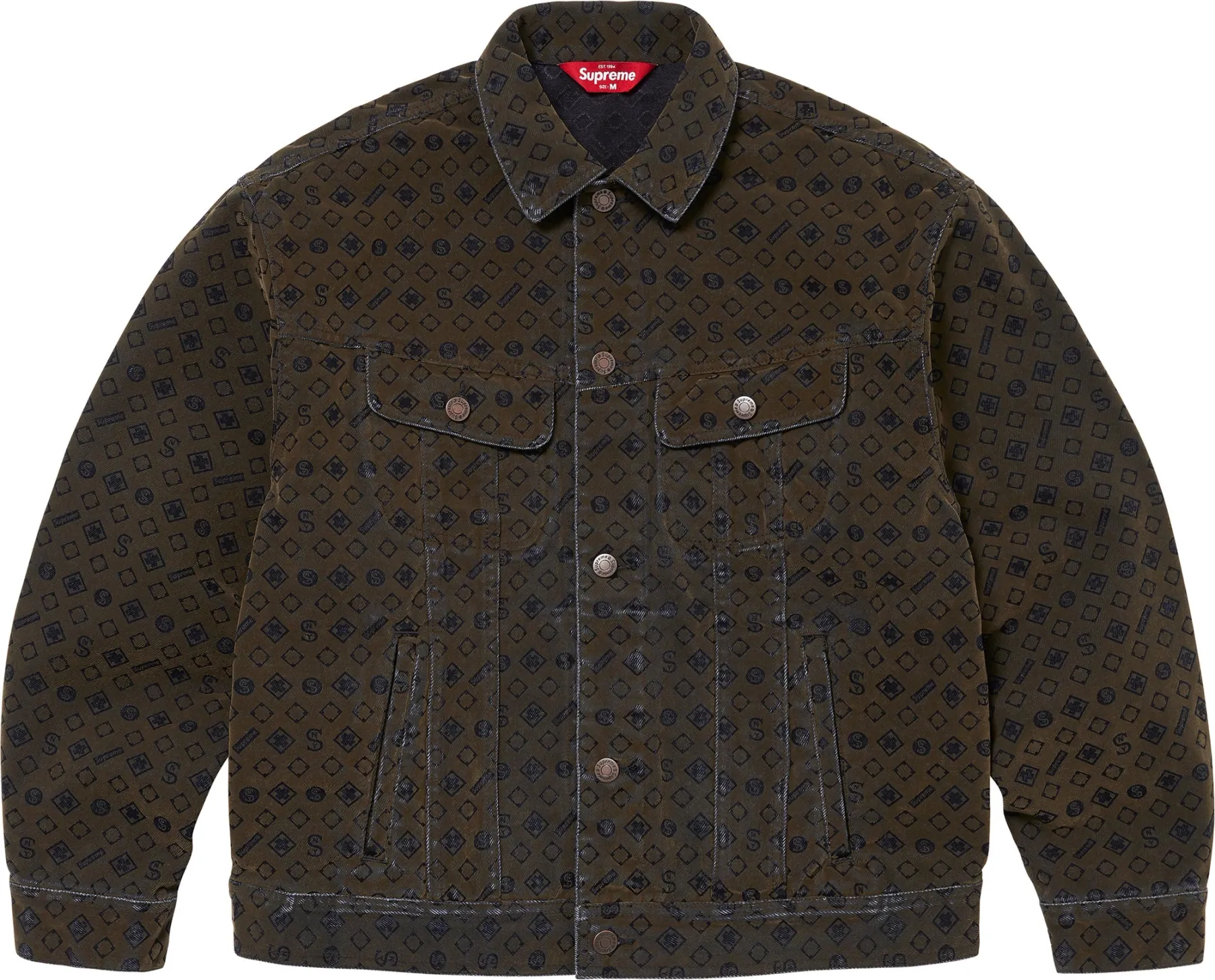 Supreme Flocked Denim Trucker Jacket