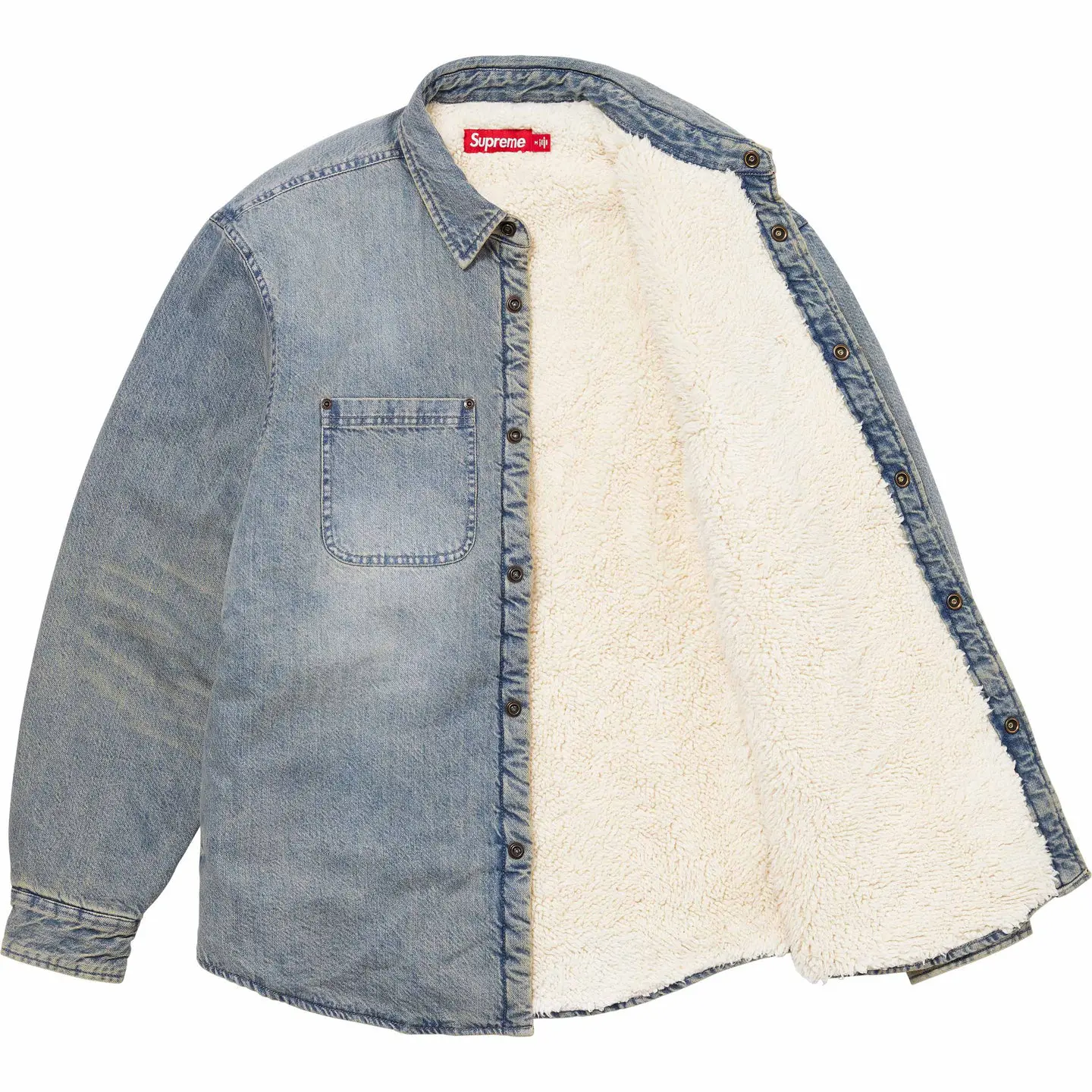 Supreme Faux Shearling Lined Work Shirt