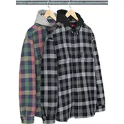 Supreme Waffle Plaid Hooded Shirt