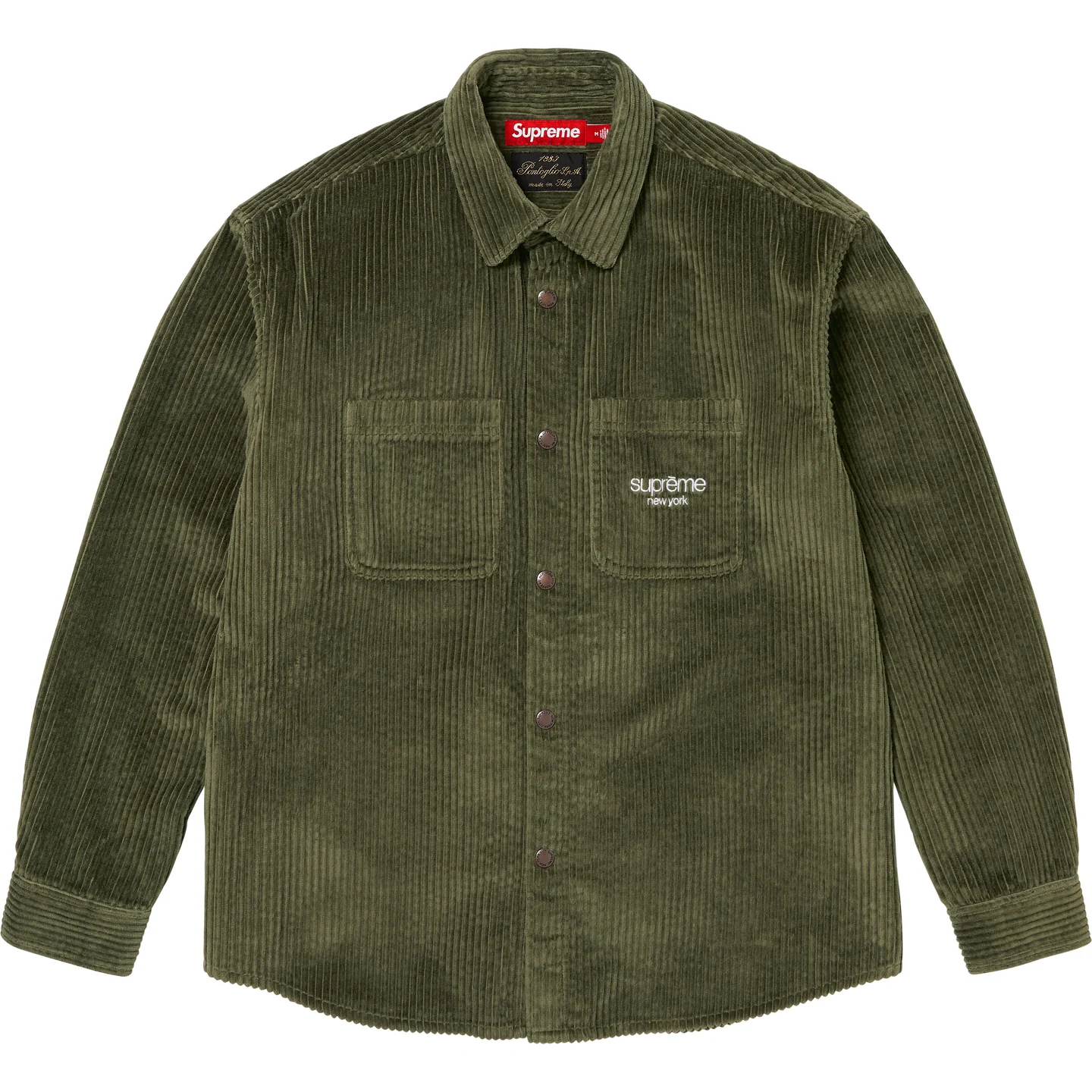 Supreme Wide Wale Corduroy Snap Shirt