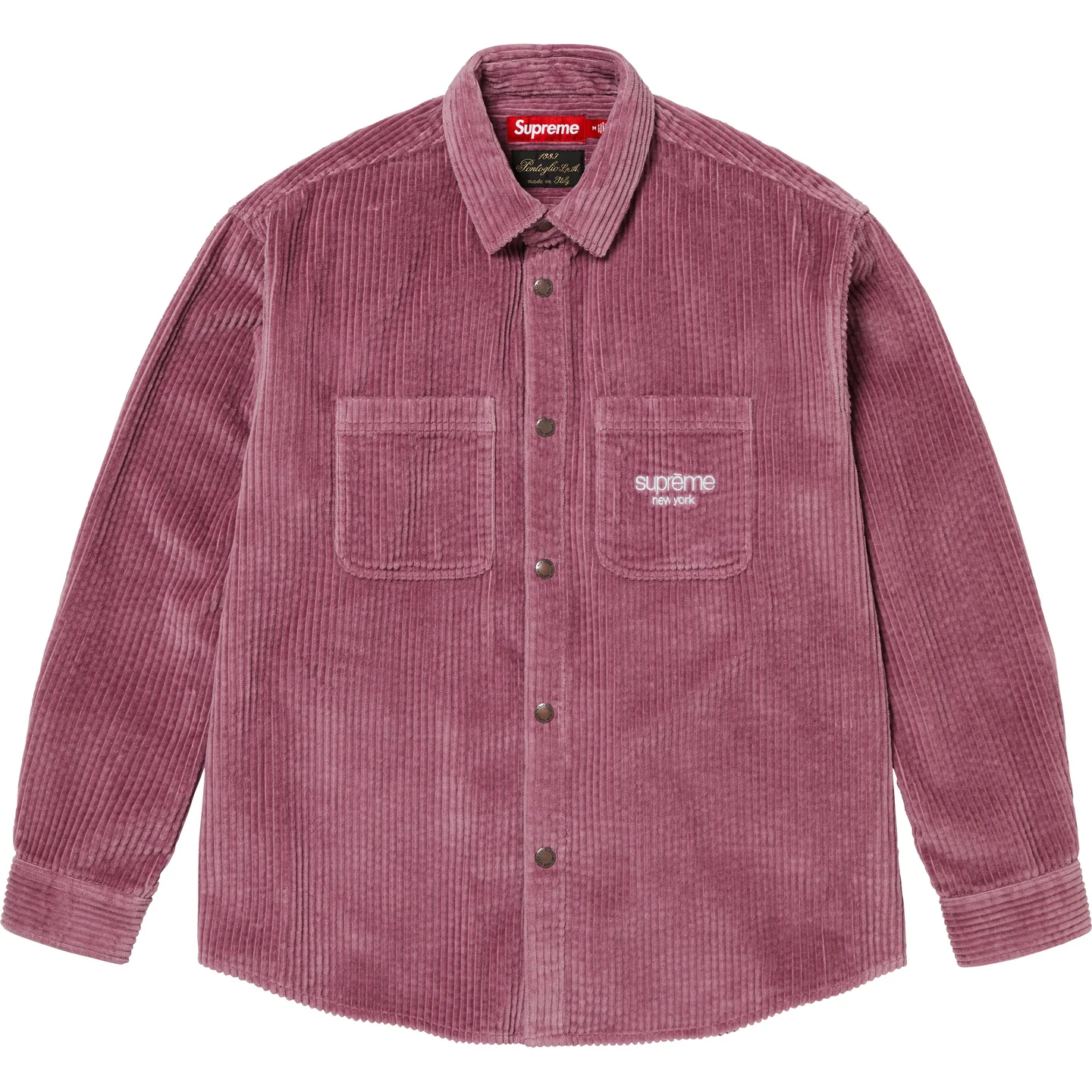 Supreme Wide Wale Corduroy Snap Shirt