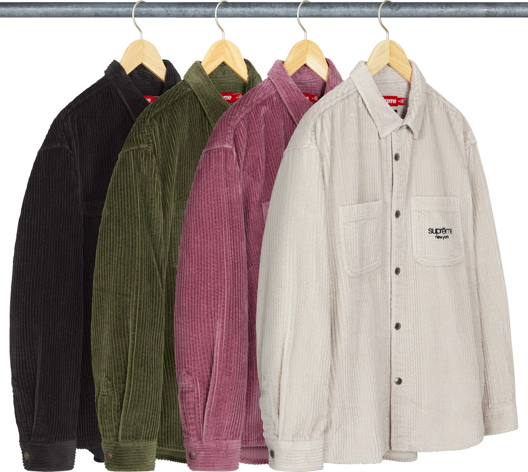 Supreme Wide Wale Corduroy Snap Shirt